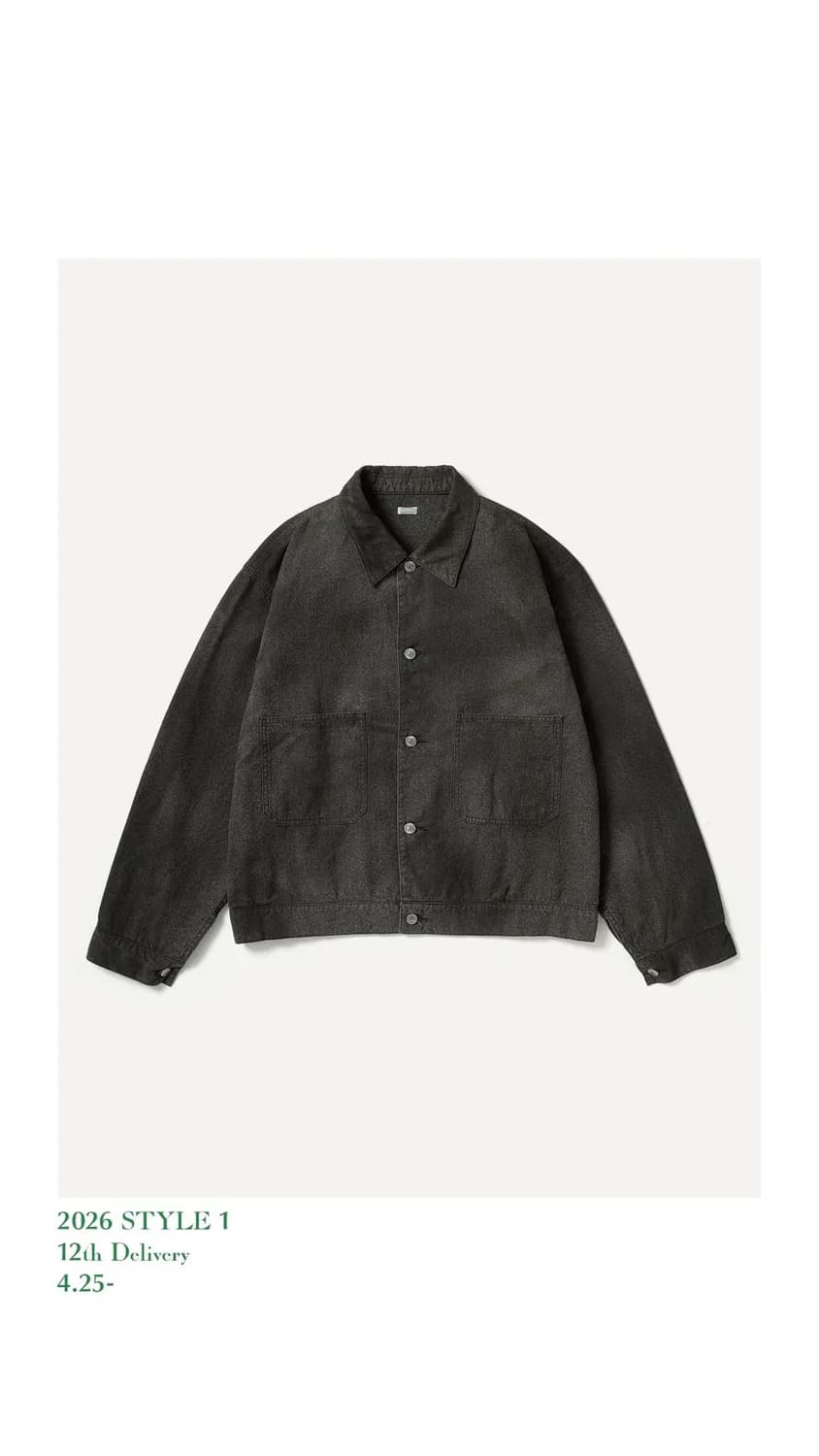 A.presse 빈티지 블랙 샴브레이 워크 자켓 상품이미지1