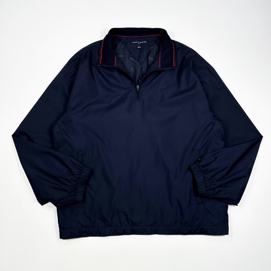타미힐피거 올드스쿨 반집업 우븐 웜업 네이비 실측L 상품이미지1