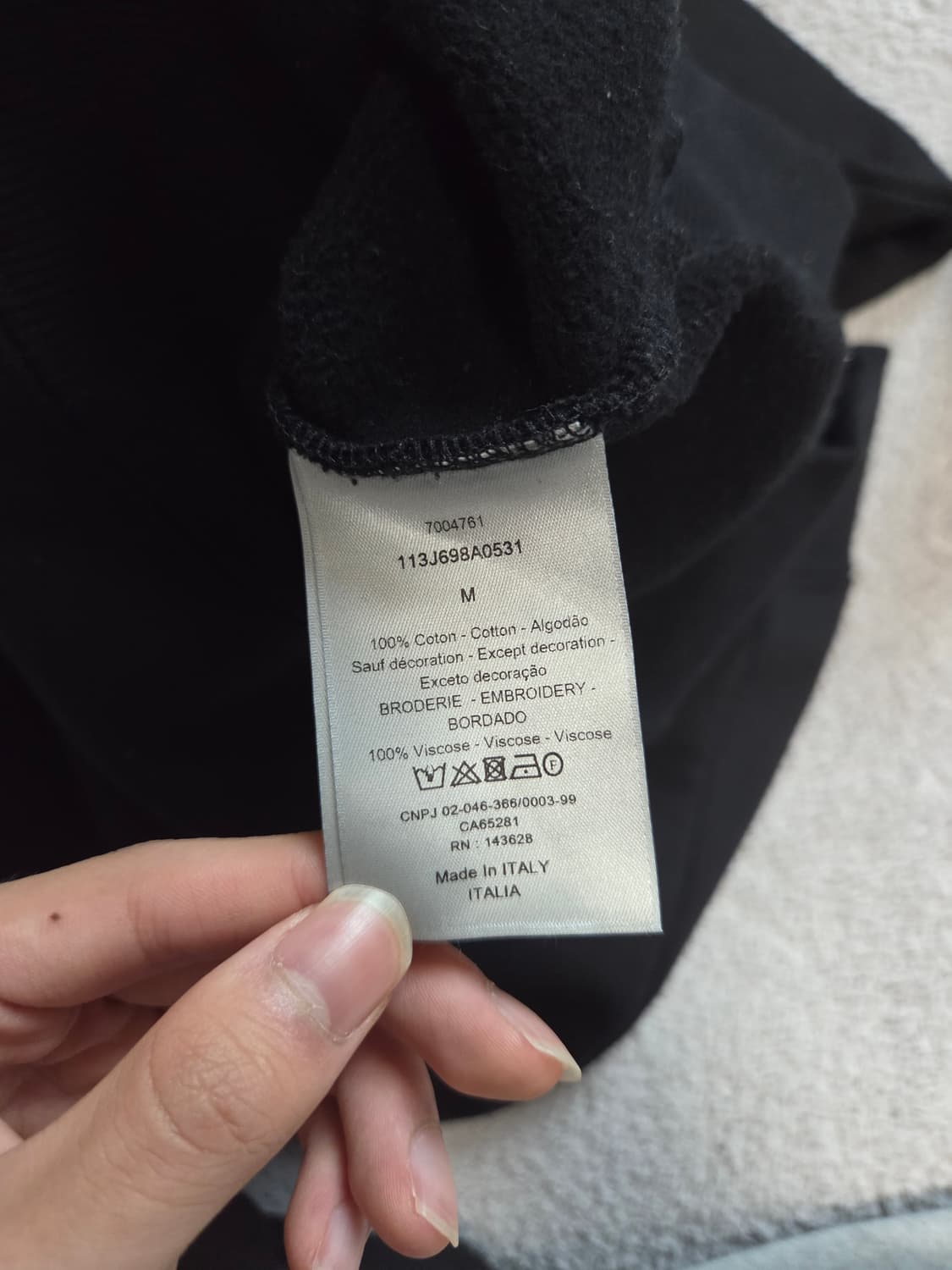 [정품/M] 디올 CD로고 후드티 블랙 상품이미지4