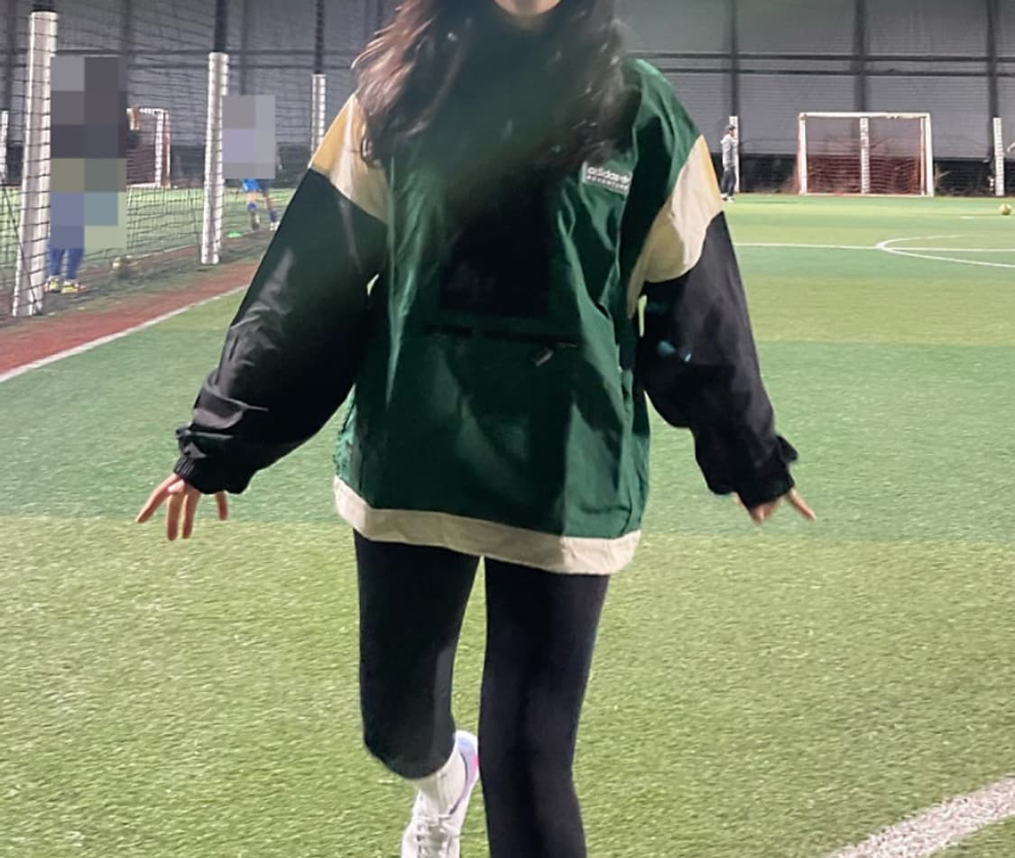 [새상품]아디다스 아노락  바람막이 녹색 xl 남녀공용 상품이미지3