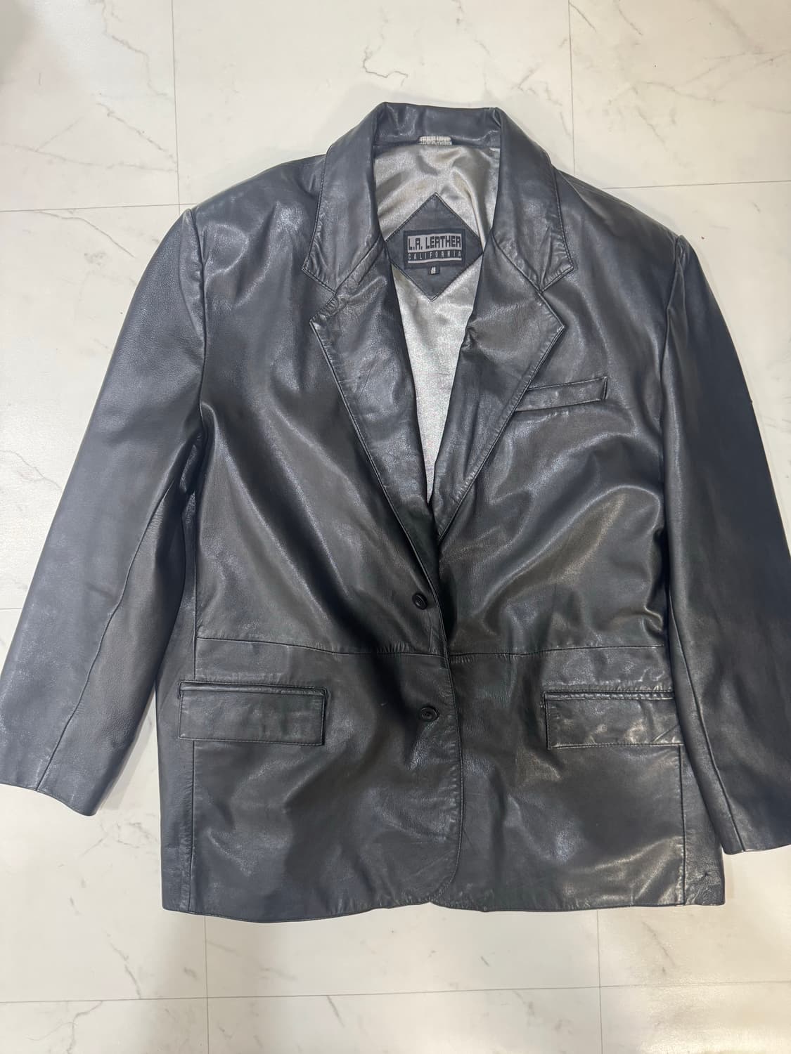 LA leather 가죽 빅사이즈 블레이저 상품이미지1