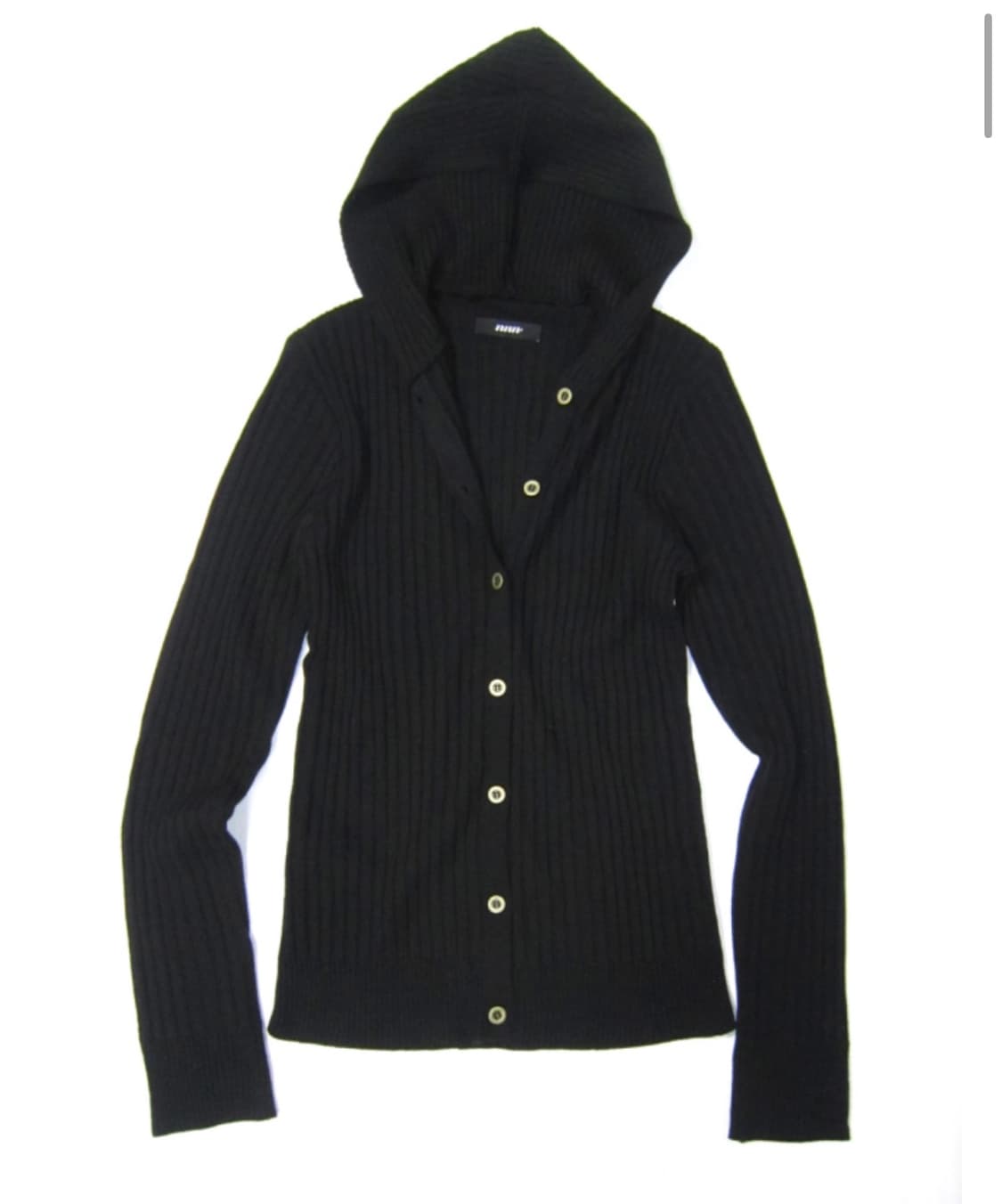 이즈이즈 DROP HOOD CARDIGAN_BLACK 후드 상품이미지3