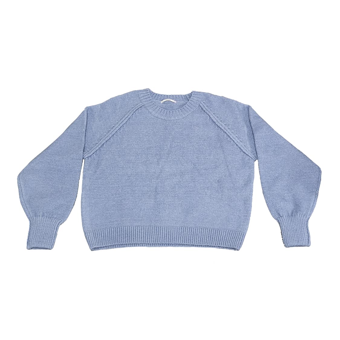 매니크 모젤 루즈핏 라운드 크롭니트 sky 상품이미지1