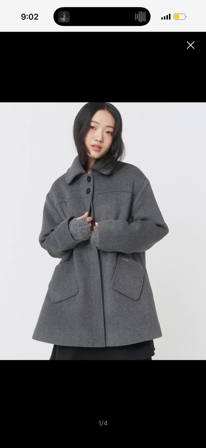 미세키 서울 코트 Slate half coat GREY 상품이미지1