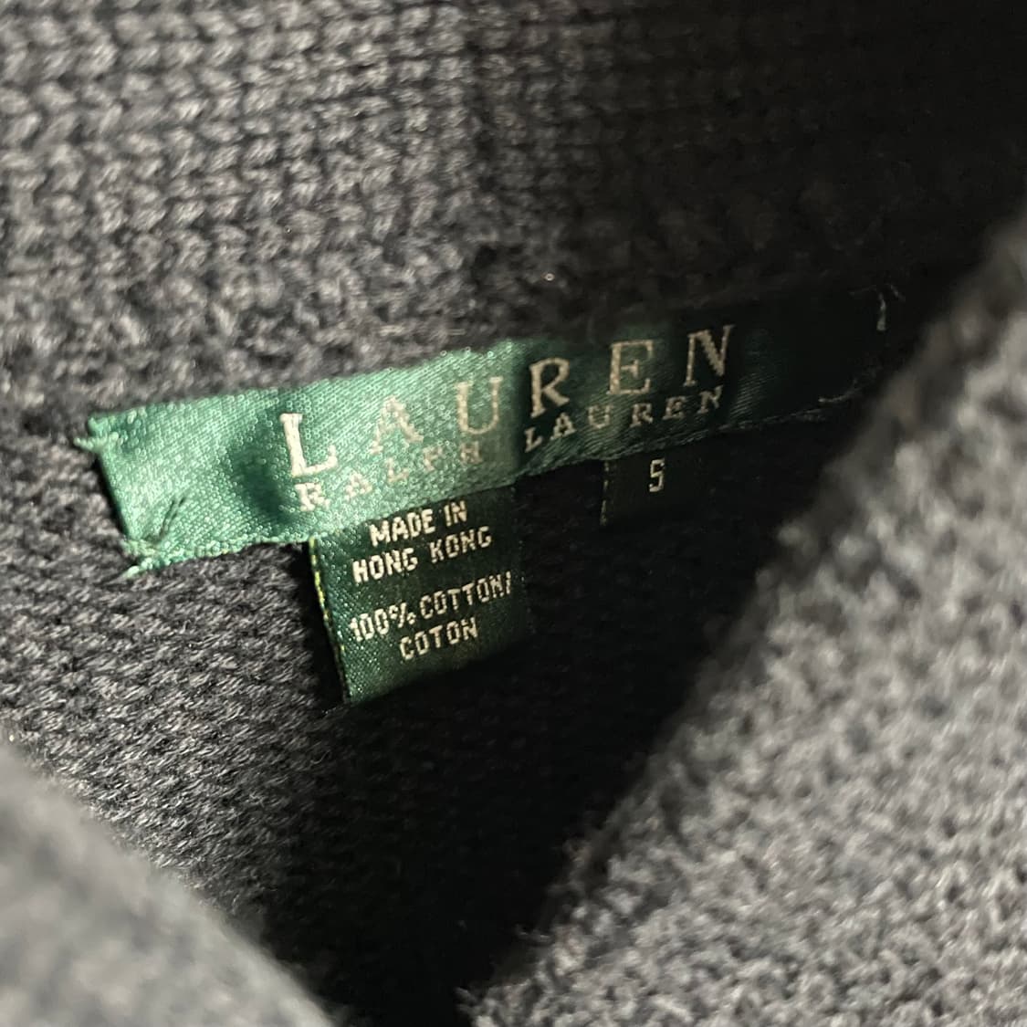 [S] 로렌 랄프로렌 사선 버튼 블랙 니트 상품이미지2