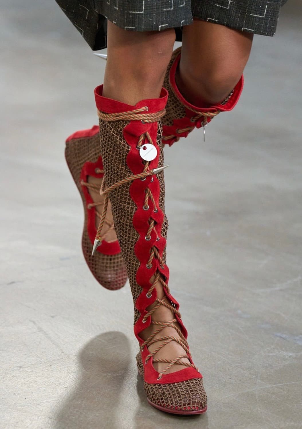 [36,37]키코 코스타디노브 26ss Reticella 부츠/레드 상품이미지1