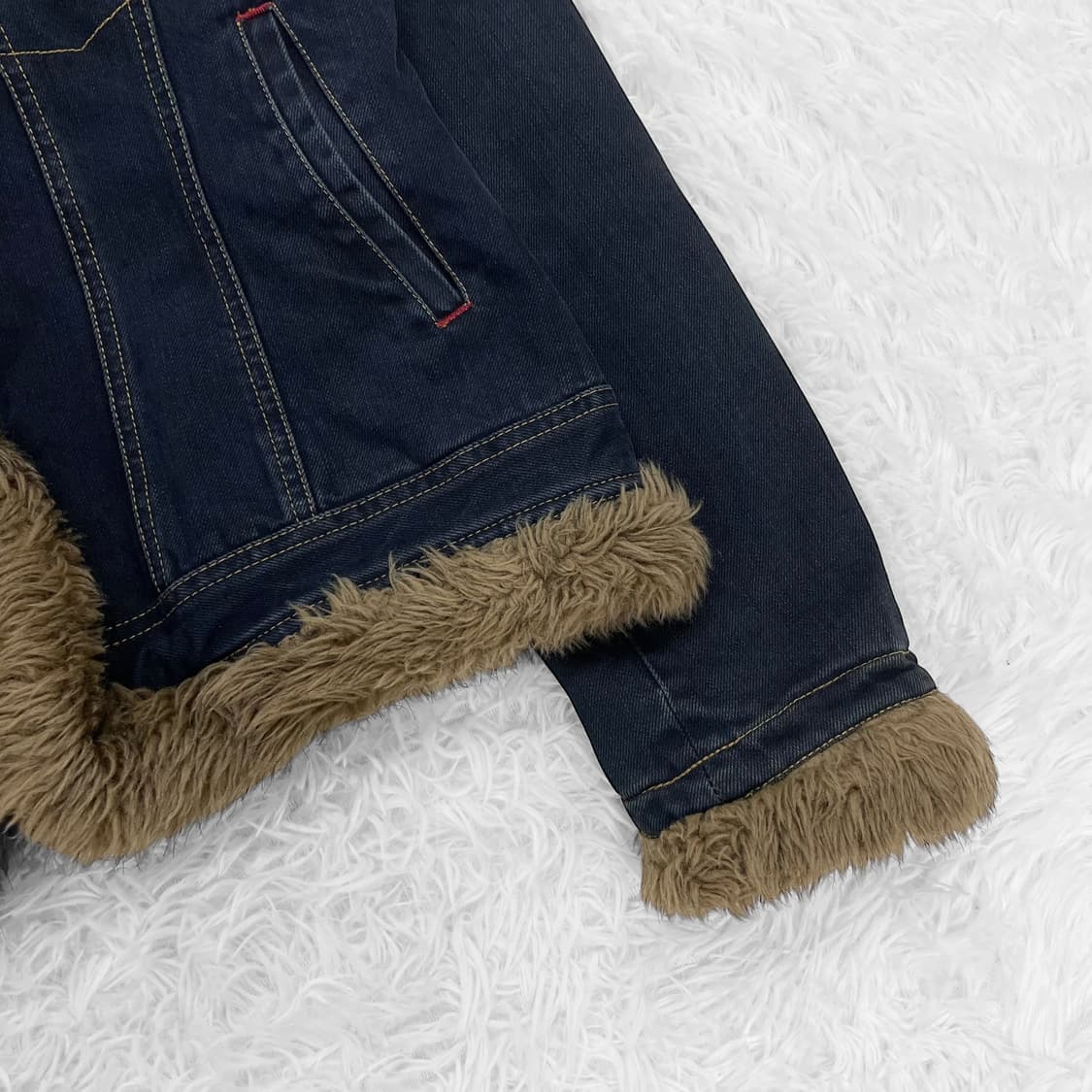 마리떼프랑소와저버 데님 양털 후드 자켓 상품이미지4