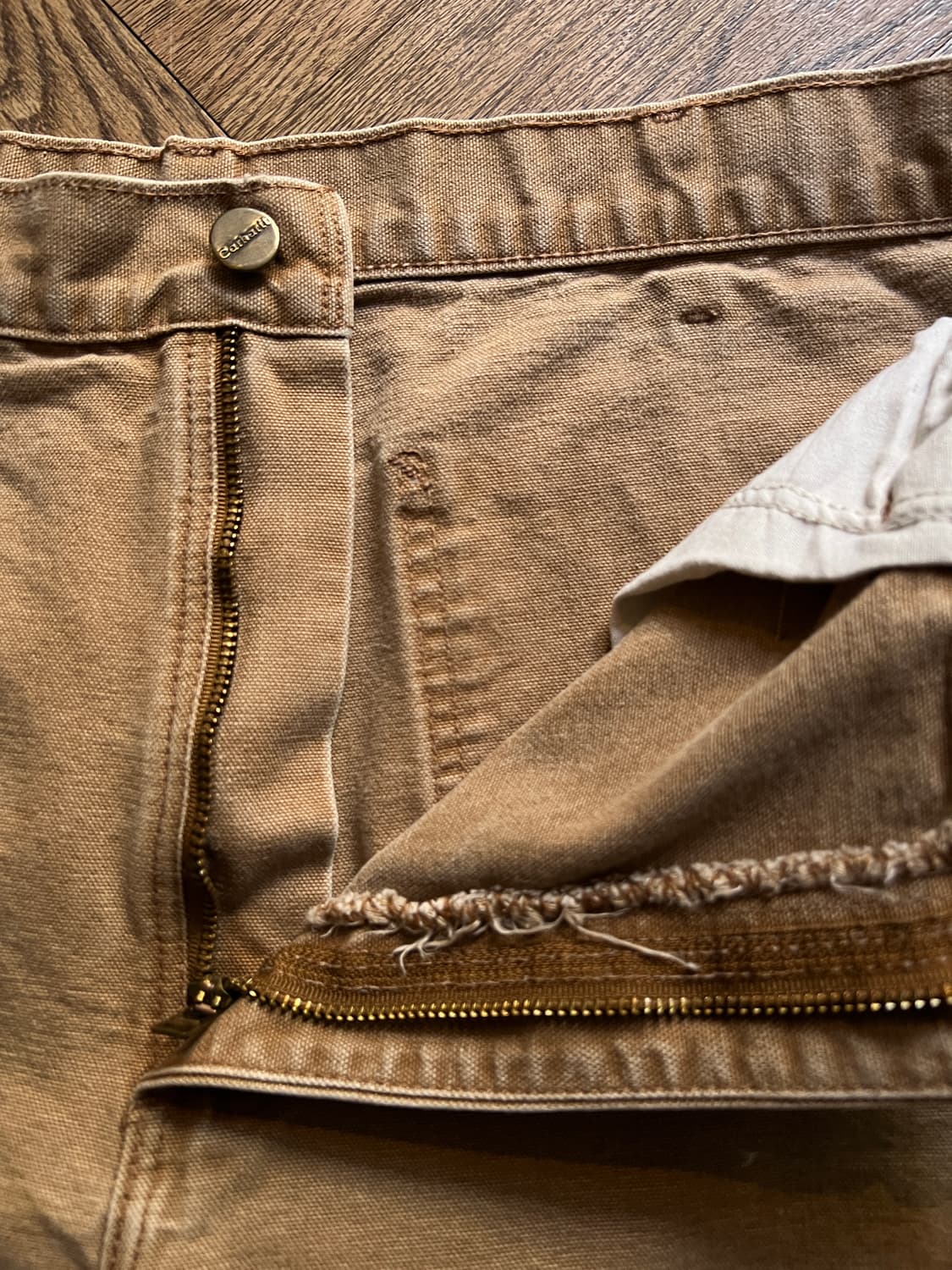 [36]칼하트 USA 덩가리핏 브라운 싱글니 카펜터 워크 팬츠 상품이미지3