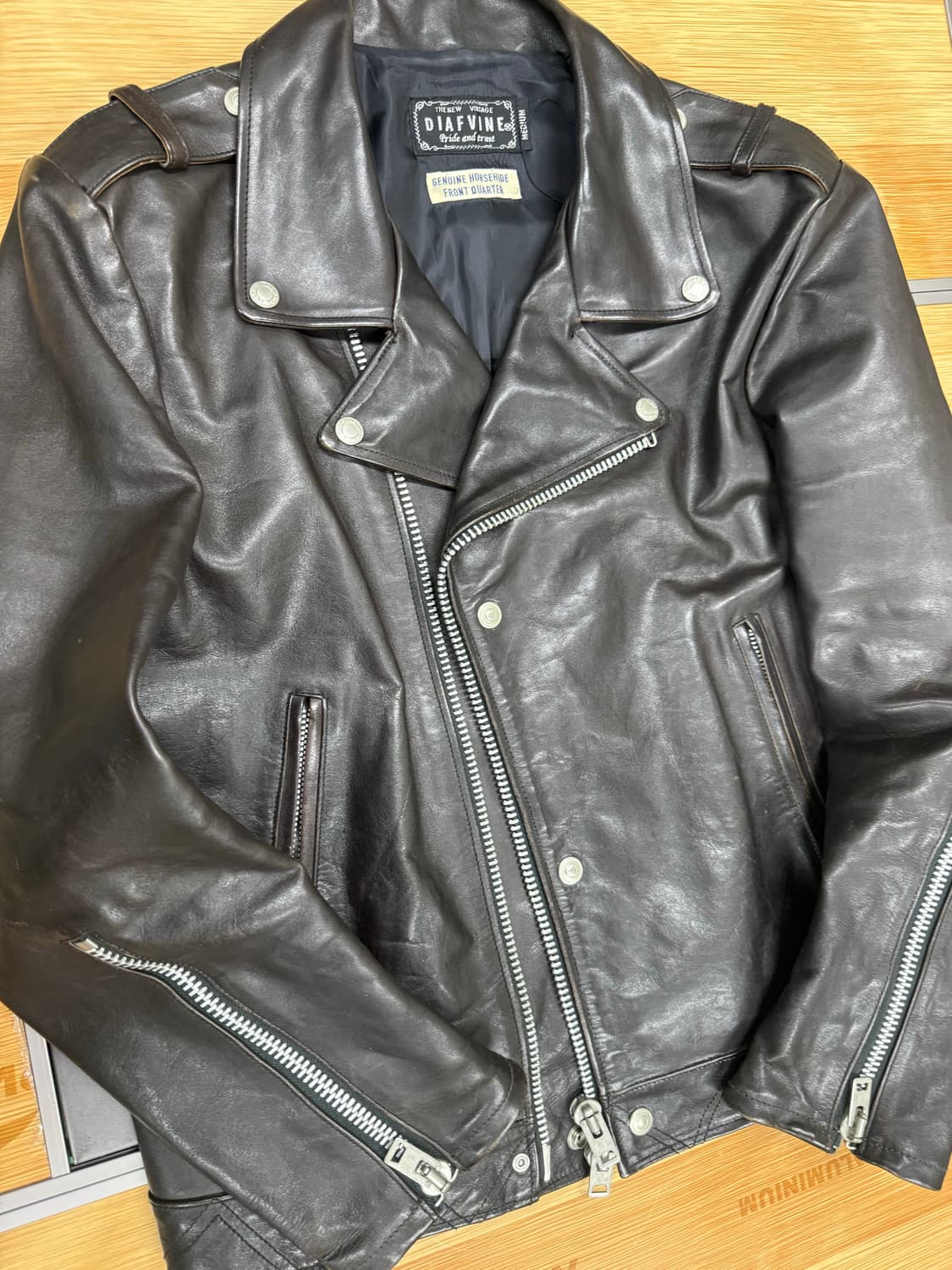 디아프바인 말가죽 라이더 자켓 M 상품이미지2