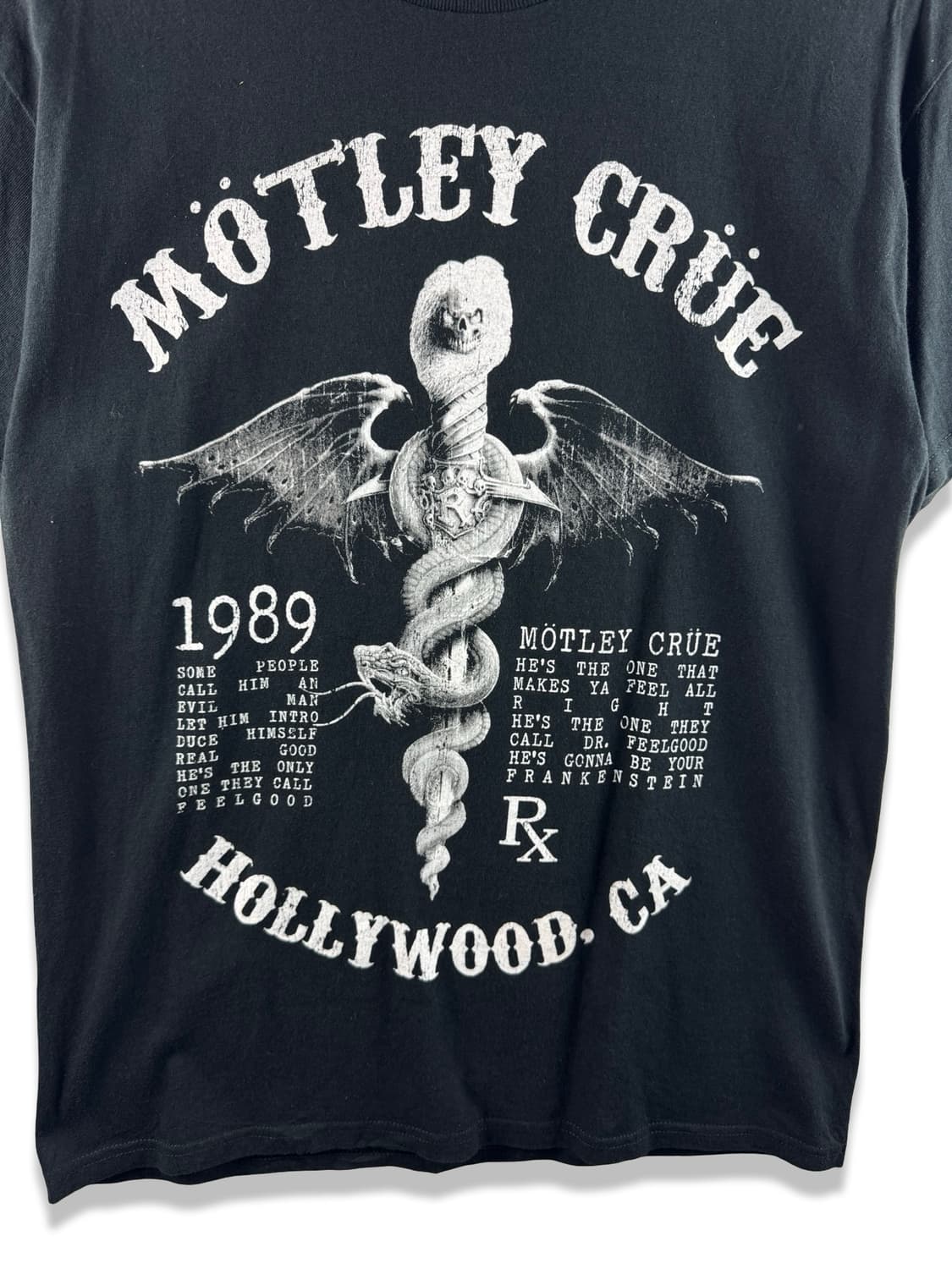 1989 Motley Crue Black T Shirt3511 상품이미지3