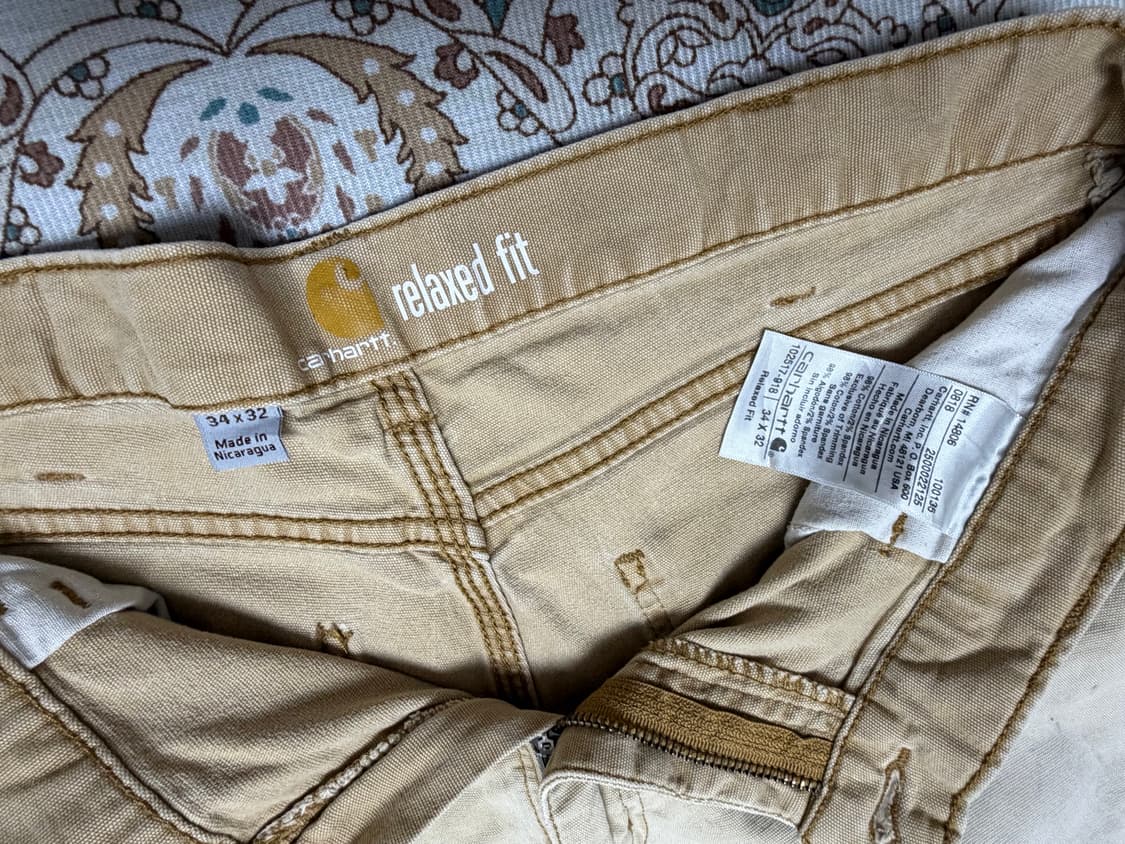 Carhartt칼하트 카펜터 팬츠 카키 34*32 상품이미지4