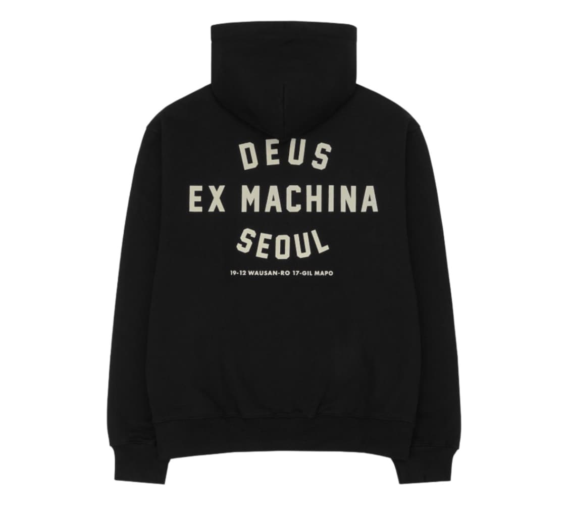 데우스 엑스 마키나 서울 컬리지 후드 자켓 블랙 상품이미지2