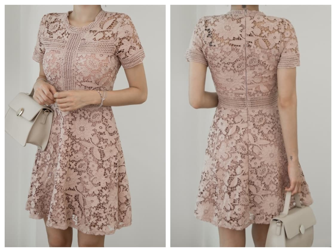 레이스 시스루 원피스 상품이미지4