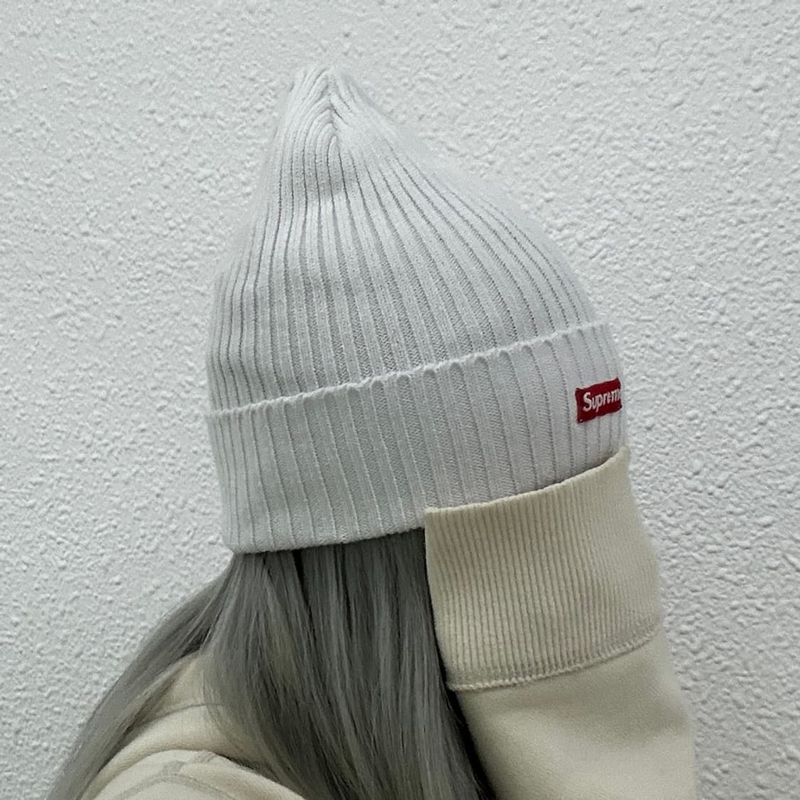 슈프림 박스로고 화이트 비니 상품이미지3