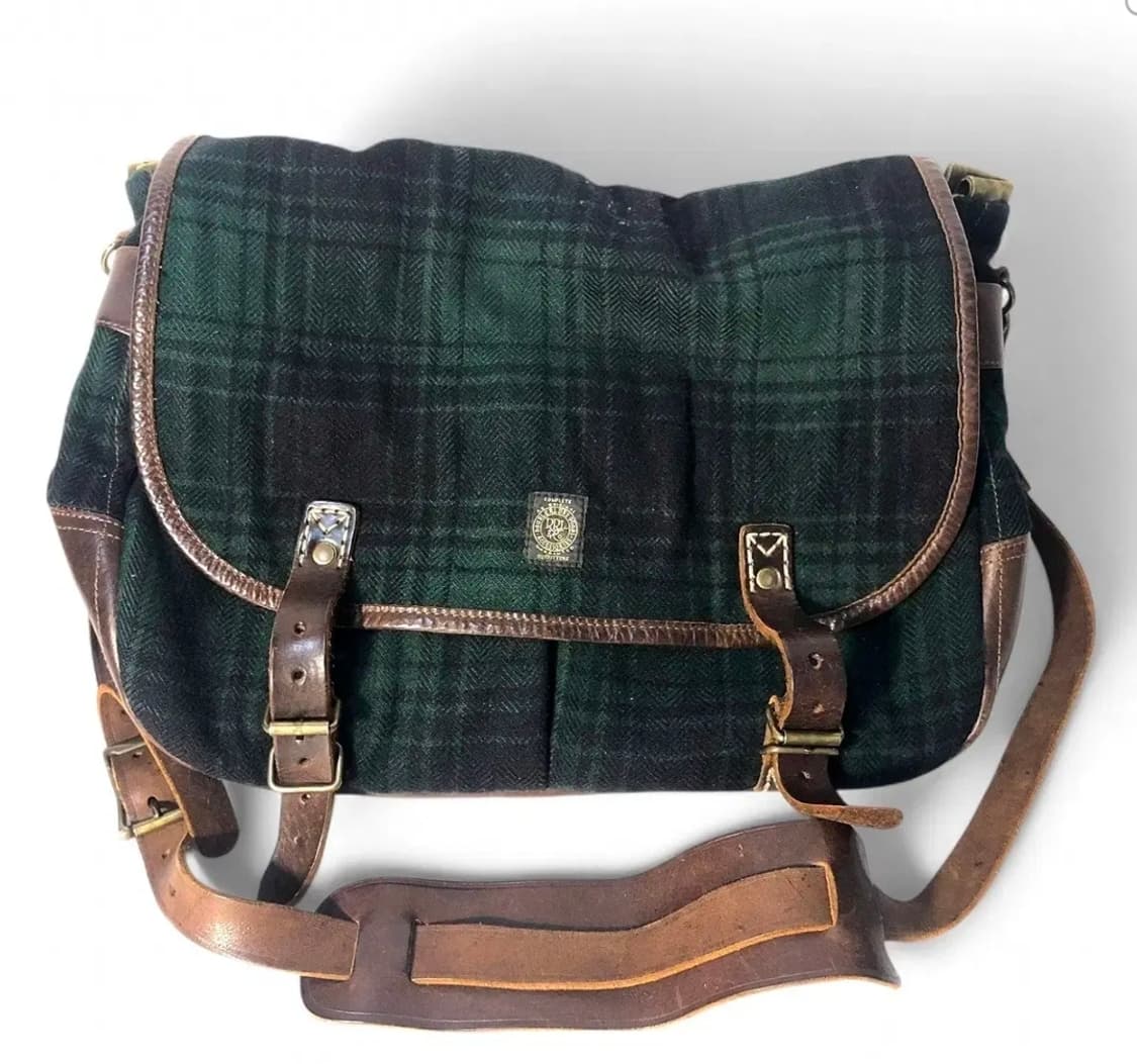 더블알엘 RRL 캔버스 체크 헤리티지 메신저백 상품이미지1