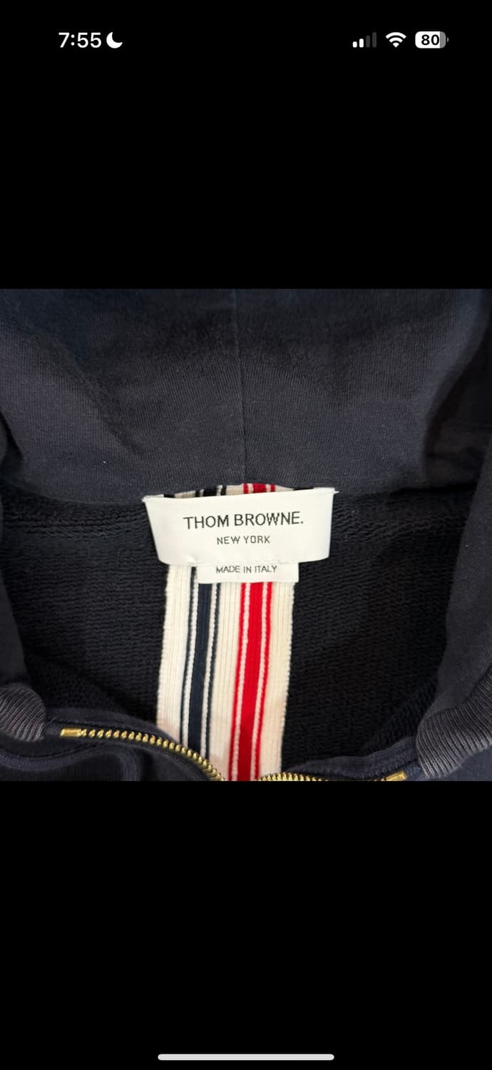 [리오브전포점] 톰브라운 백삼선 스트라이프 금장 후드집업 상품이미지4