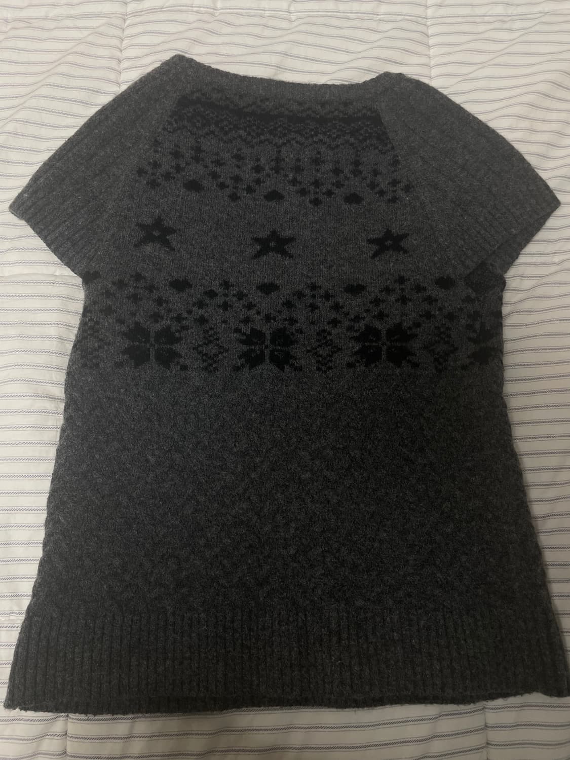 허그유어스킨 스타 윙 니트 탑 (차콜) 상품이미지3