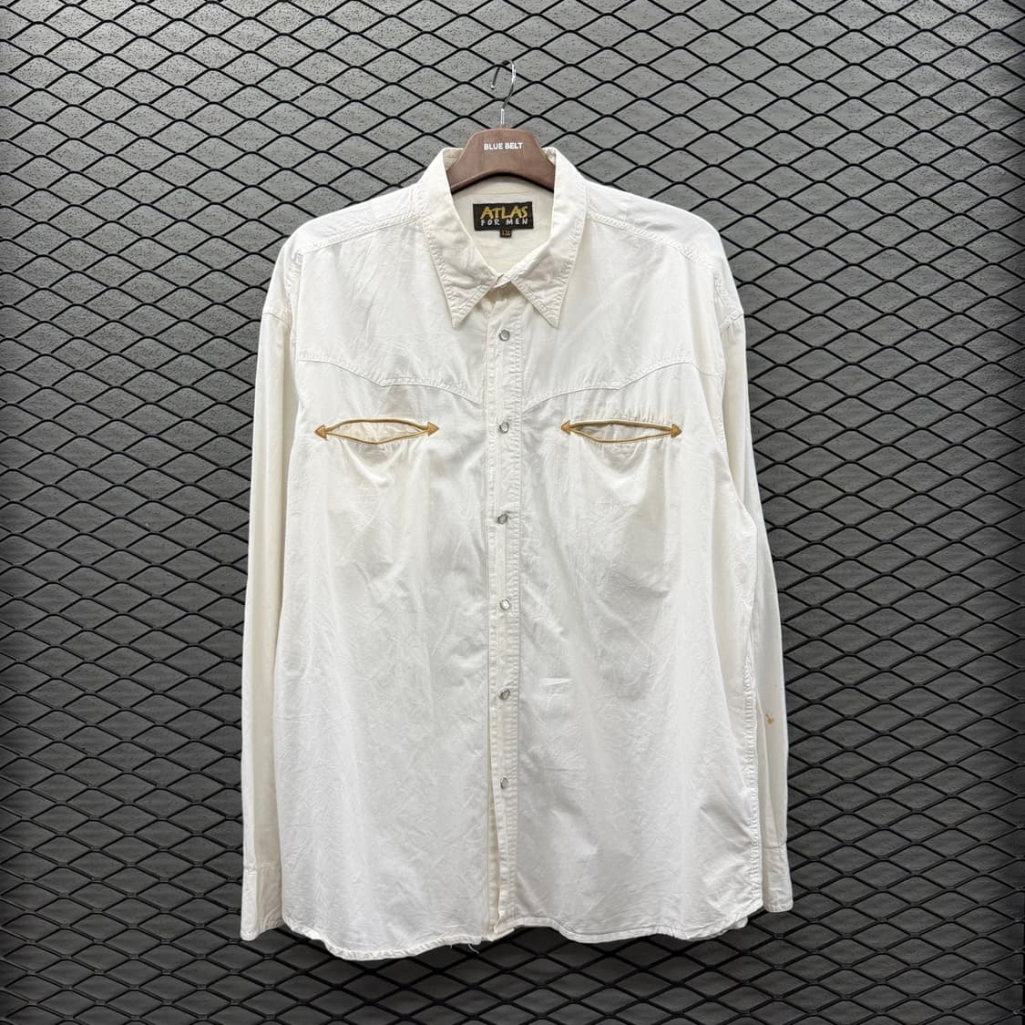 USA VINTAGE 클래식카라 웨스턴셔츠 전면 오픈포켓 요크컷 디테일 상품이미지2