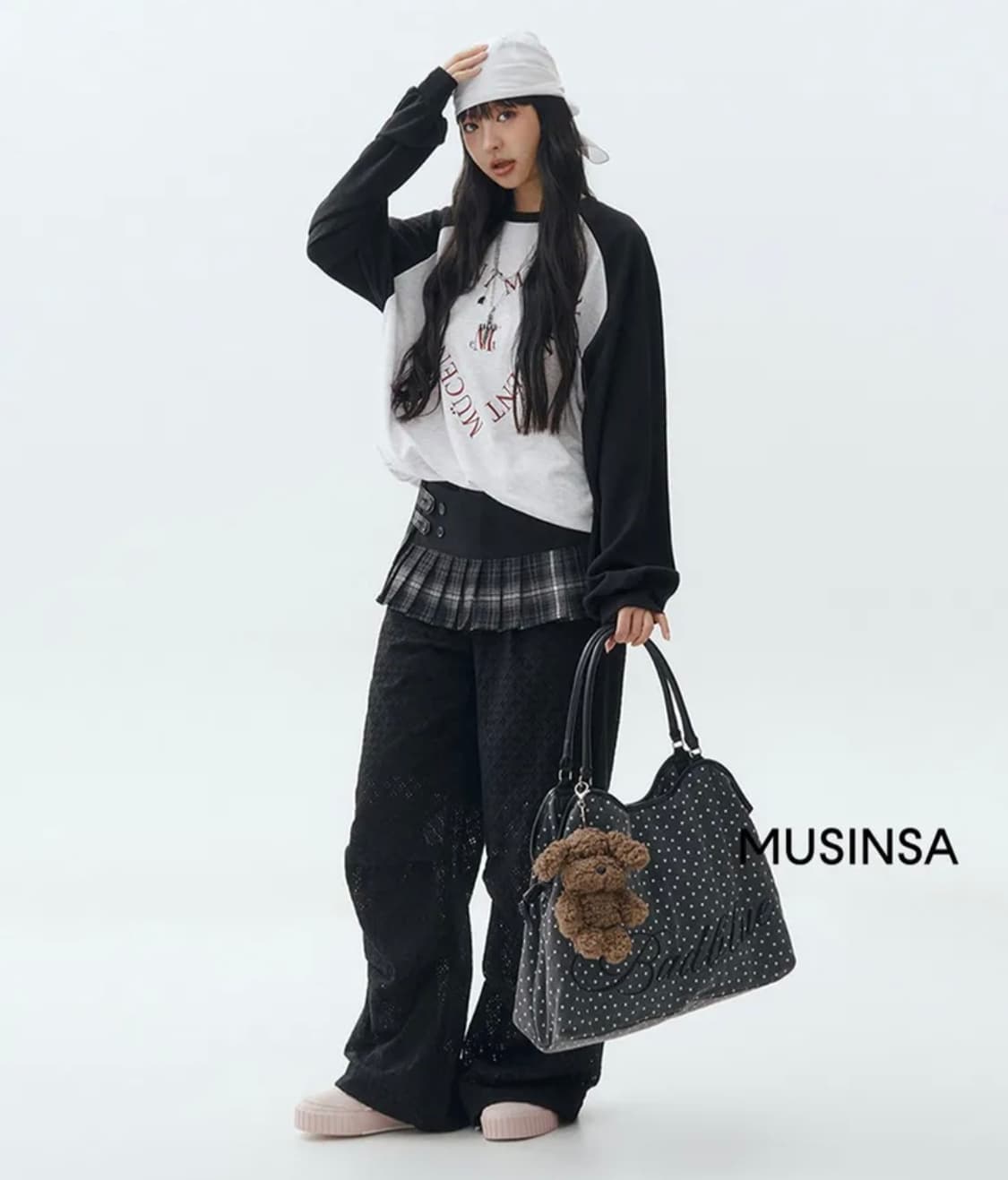 배드블루 별 딤섬백 차콜 상품이미지4