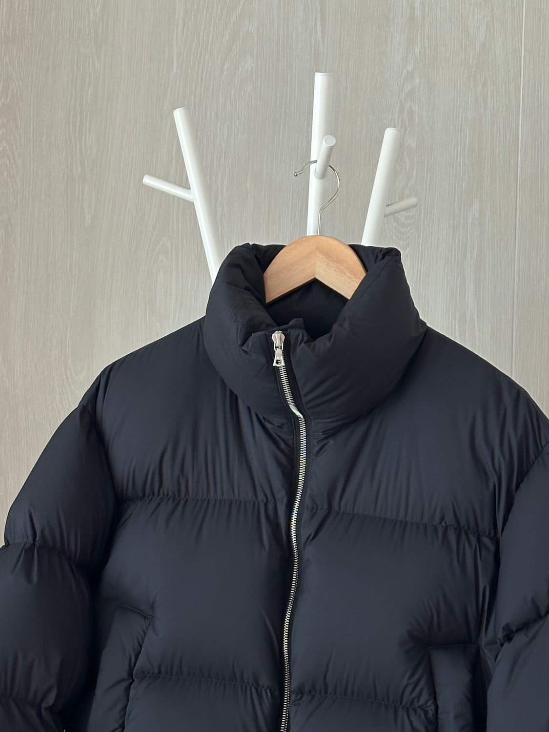 AURALEE 립스탑 다운 패딩 여성용 0사이즈 블랙 상품이미지4