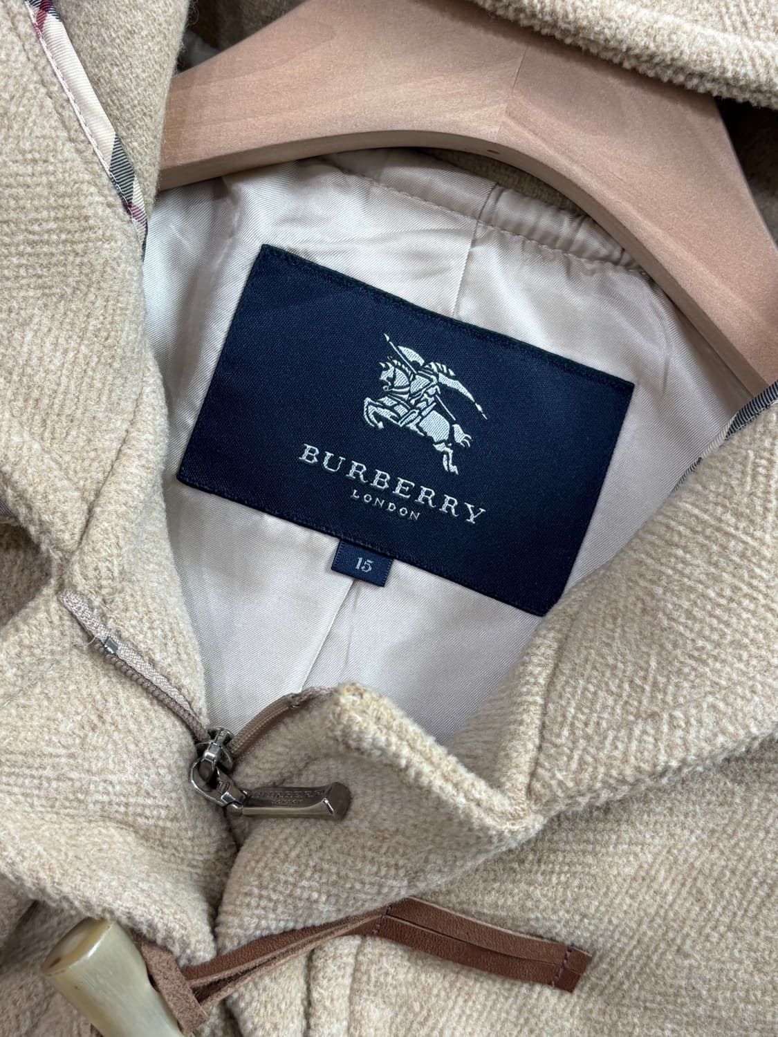 Burberry 버버리 베이지 후디 더플 코트 상품이미지8