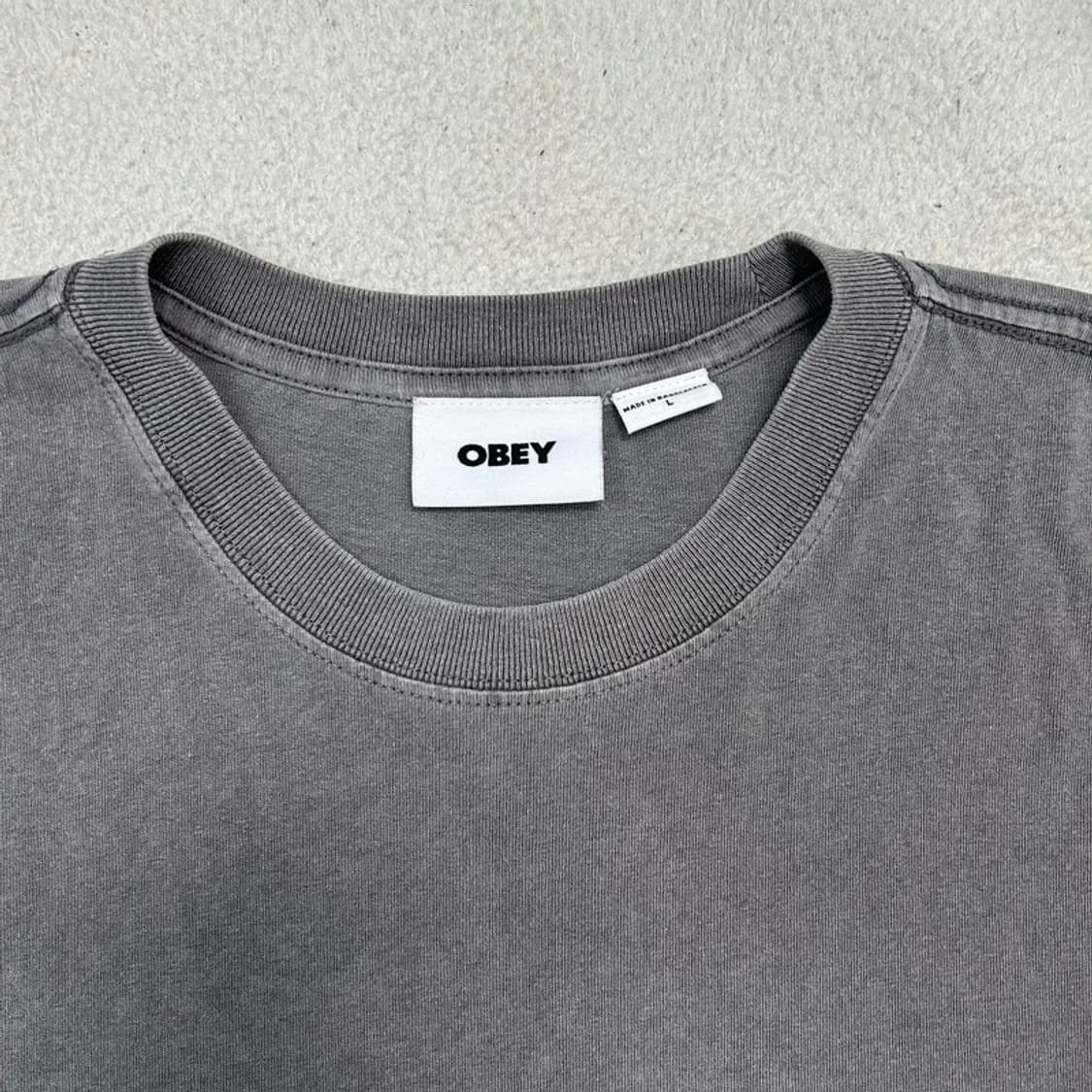 OBEY 로워케이스 피그먼트 티셔츠 차콜 L 상품이미지5