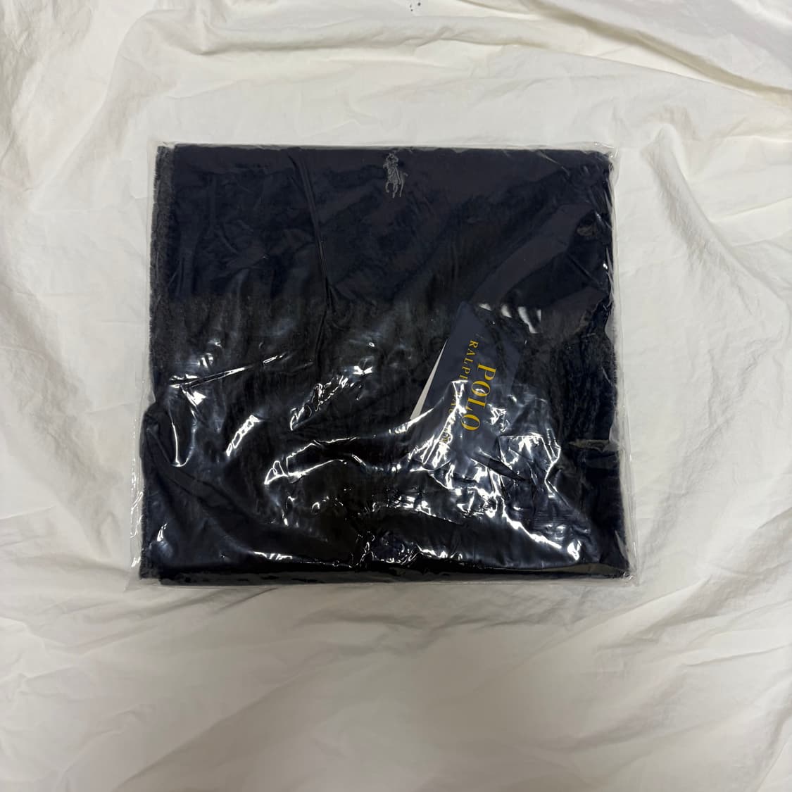 폴로 랄프로렌 포니 로고 양면 머플러 목도리 네이비/차콜 상품이미지4