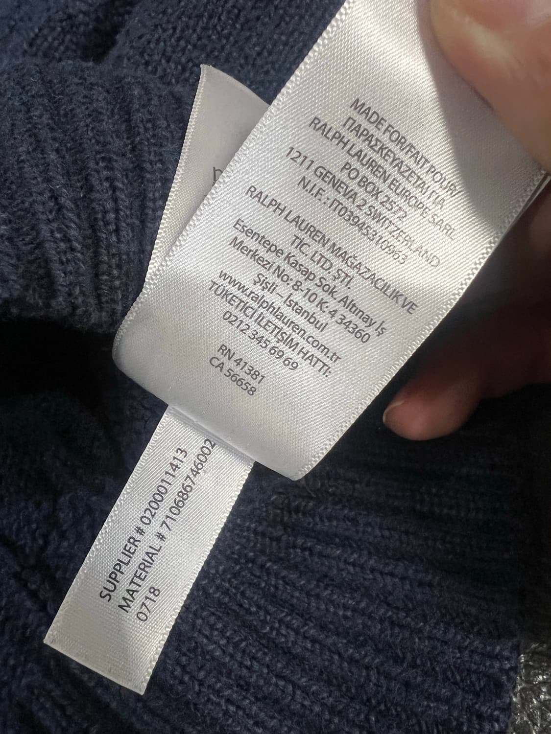 폴로랄프로렌 꽈배기니트 xxl 상품이미지4