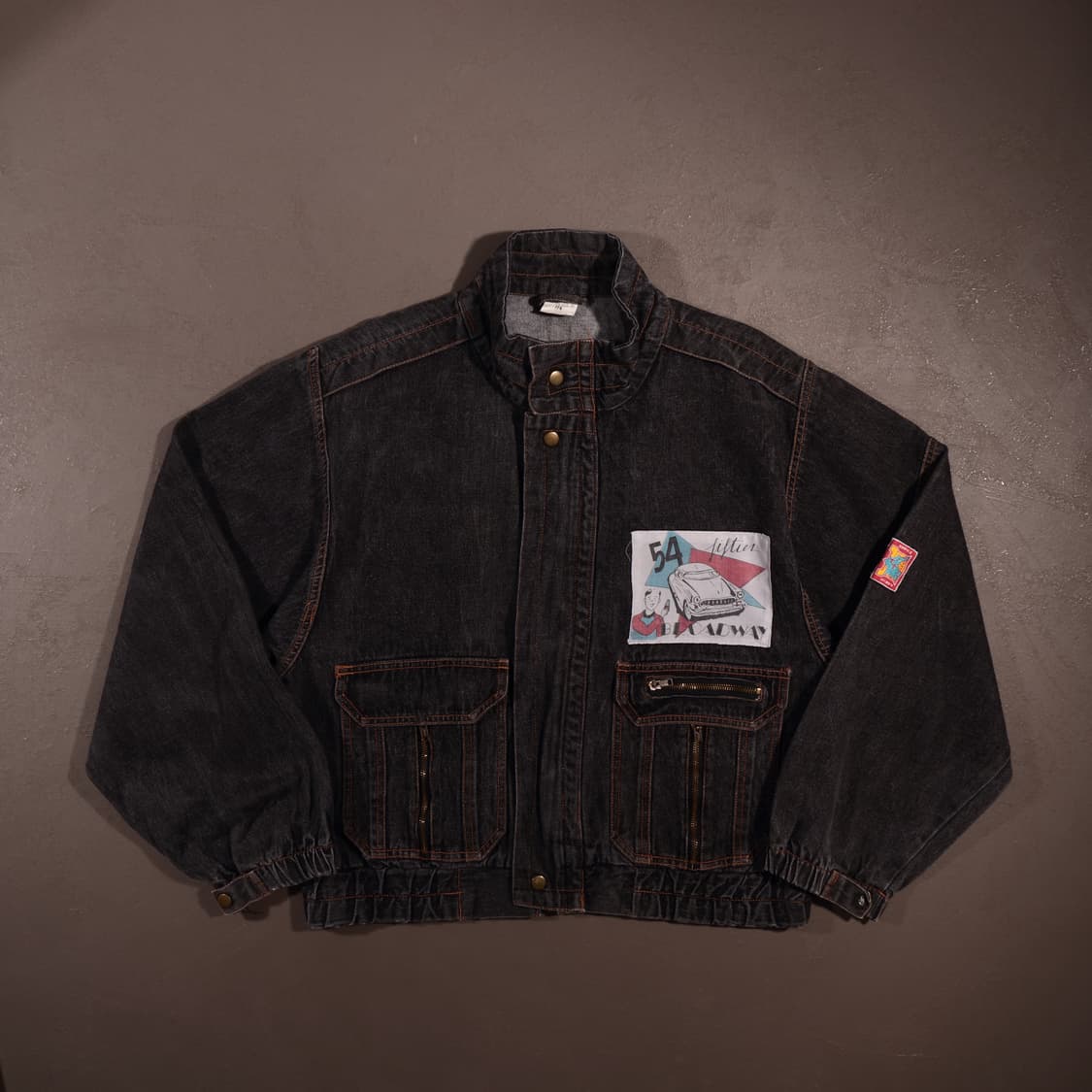 빈티지 흑청 봄버자켓 상품이미지1