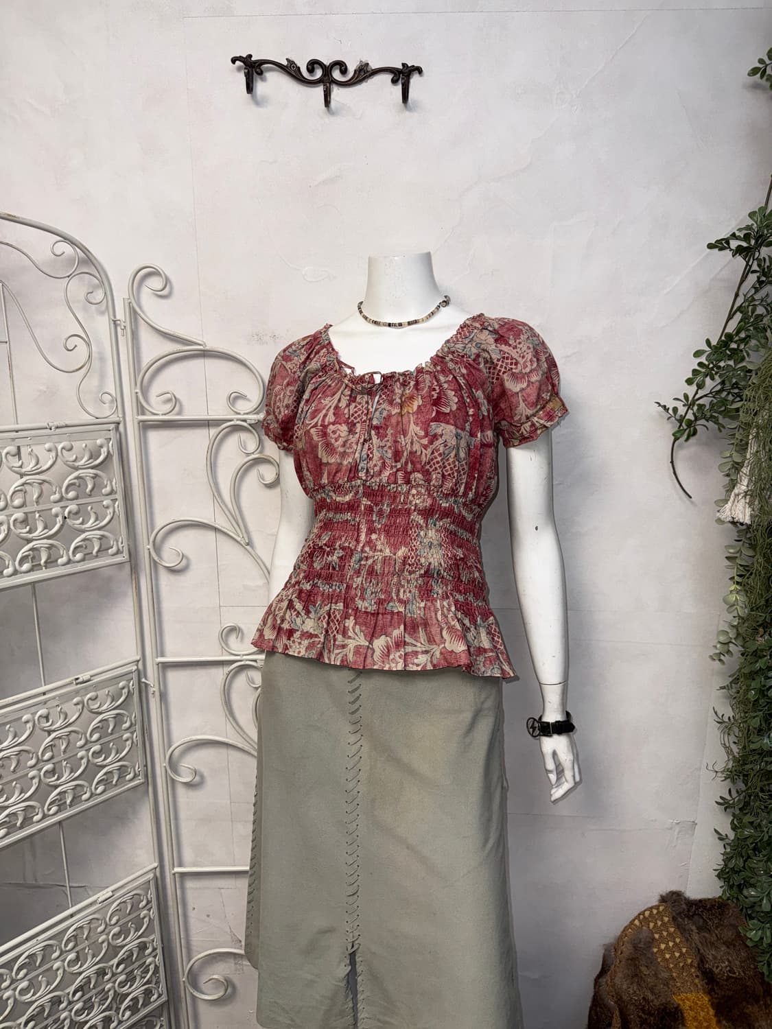 Ralph Lauren cherry pink bohemian 오프숄더 상품이미지2