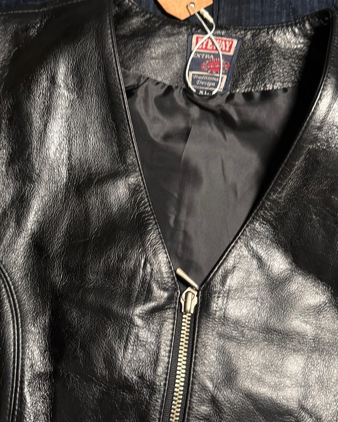 90-00‘s 아이웨이 카우하이드 베스트 XL 상품이미지2