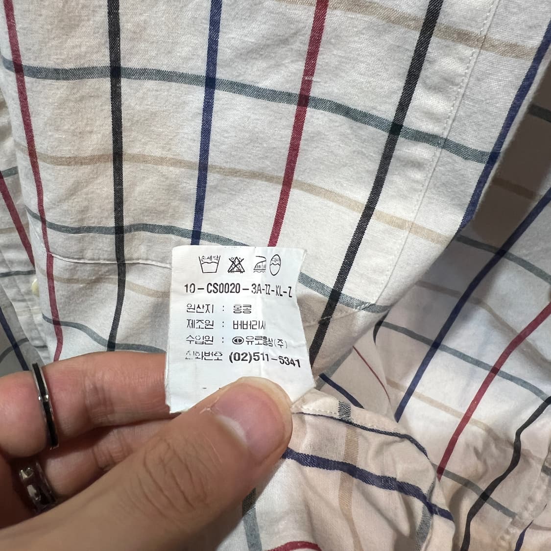 [XL]버버리 체크 반팔셔츠 상품이미지4