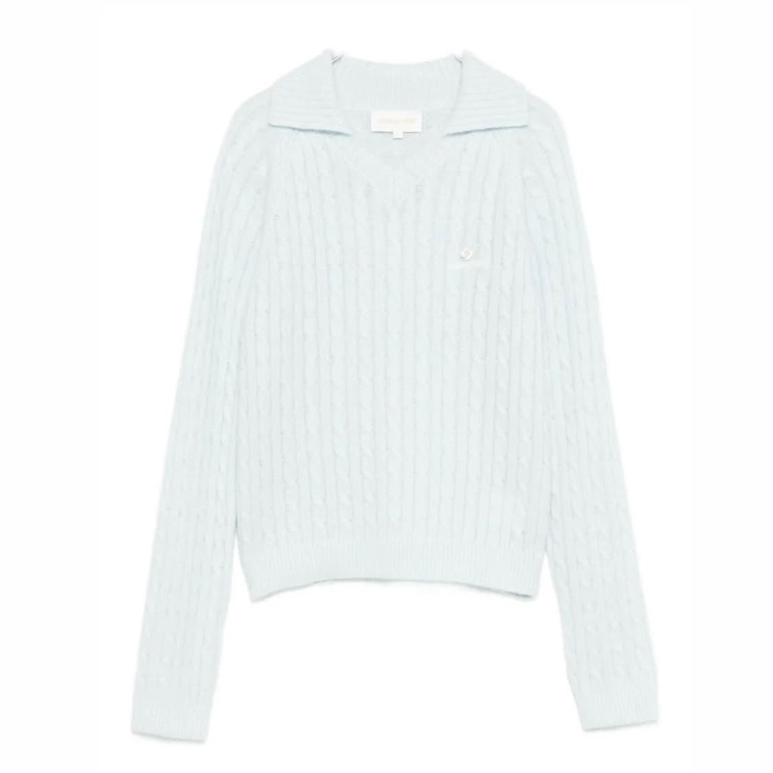 [6,8,10]슈슈통 25fw 캐시미어 브이넥 니트/블루 상품이미지2