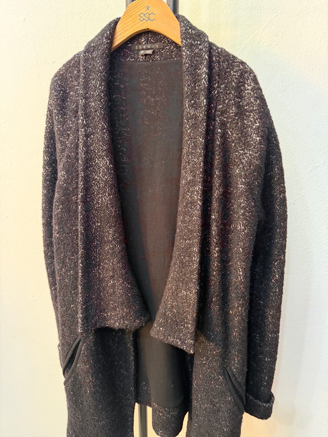 정품) theory 띠어리 블랙 가디건 M 상품이미지3