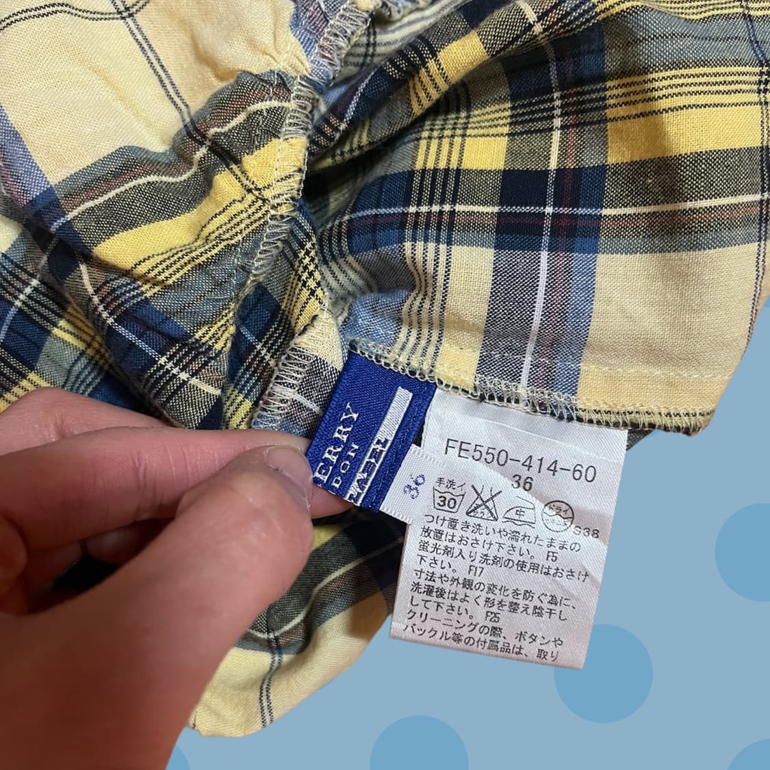 나나깔 빈티지 버버리 퍼프 소매 체크무늬 블라우스 상품이미지5