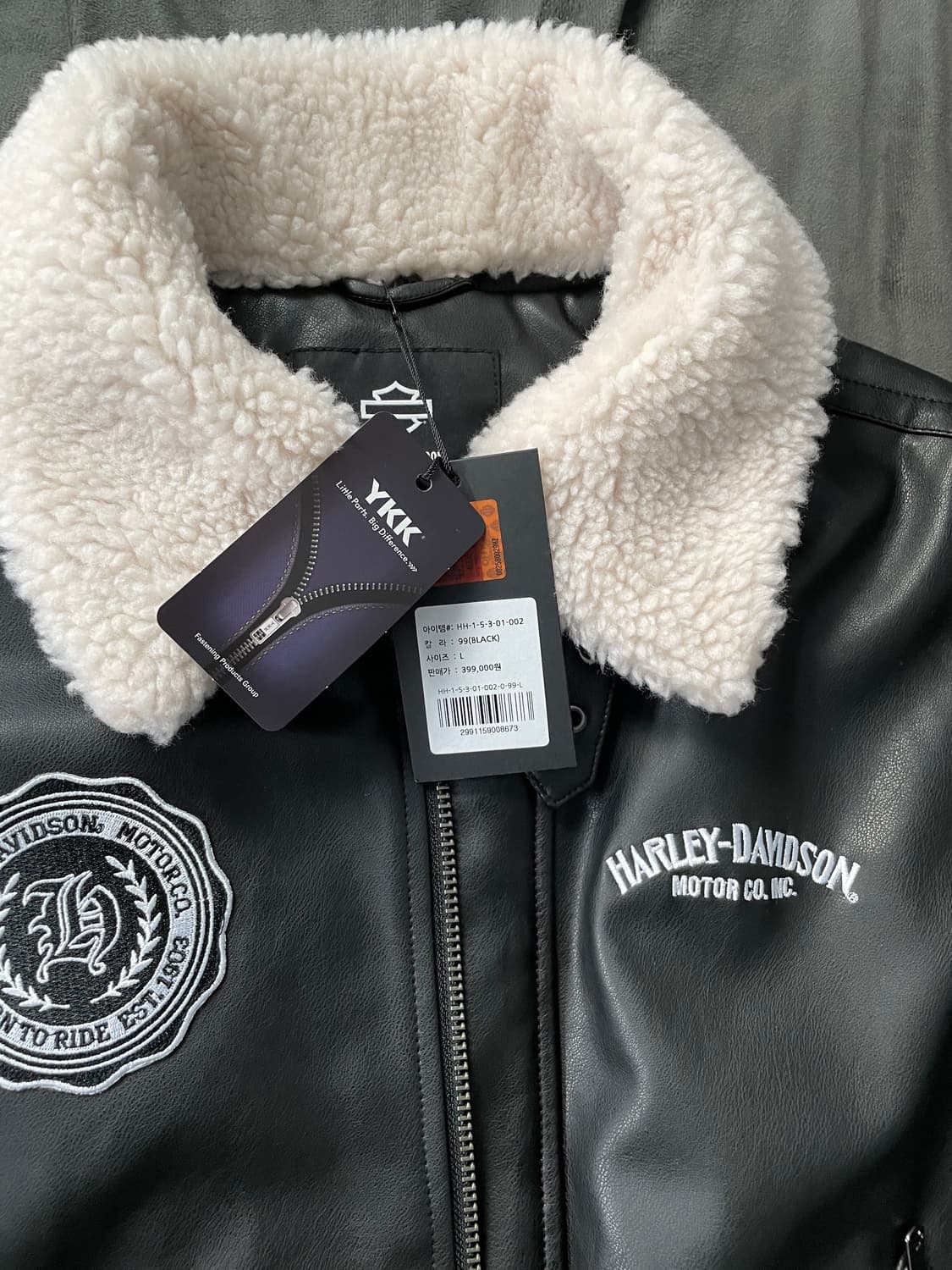 (택포함) 할리 데이비슨 무스탕 자켓 L사이즈 HH15301002 블랙 상품이미지2