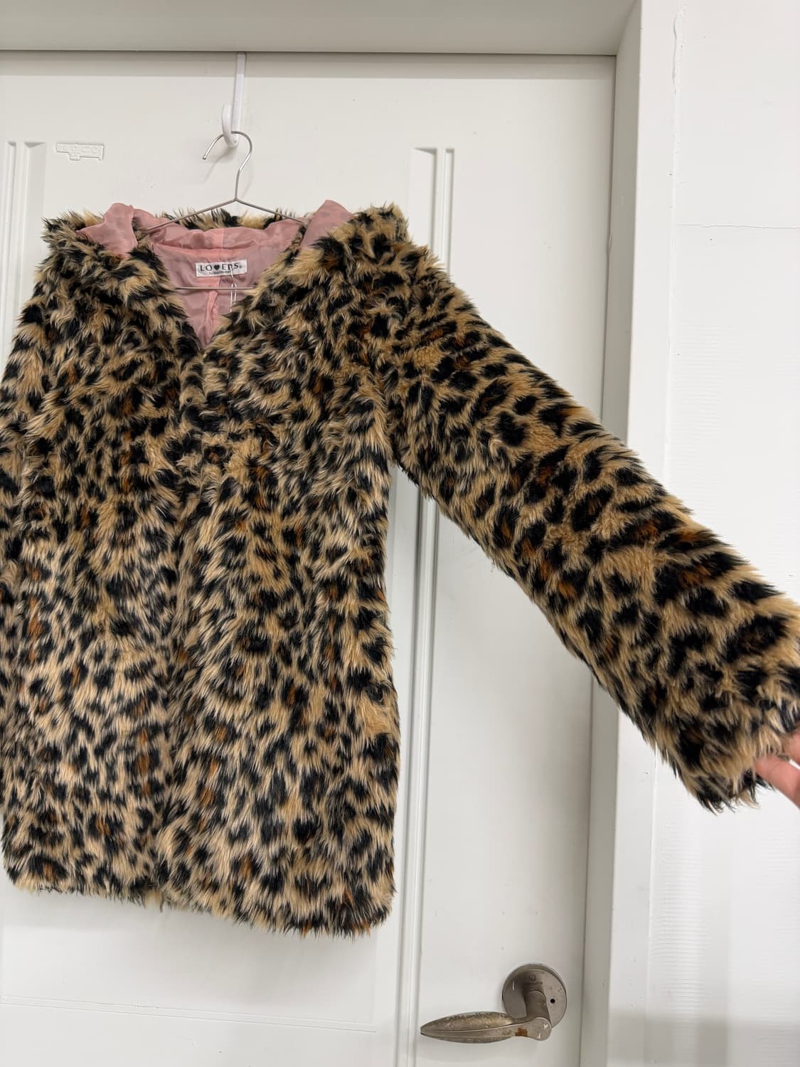 일본빈티지 레오파드 퍼 후드자켓 상품이미지7