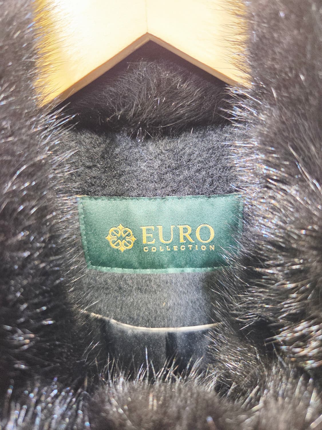 유로 모피 블랙 알카파/모 혼방 밍크 트리밍 코트 상품이미지6