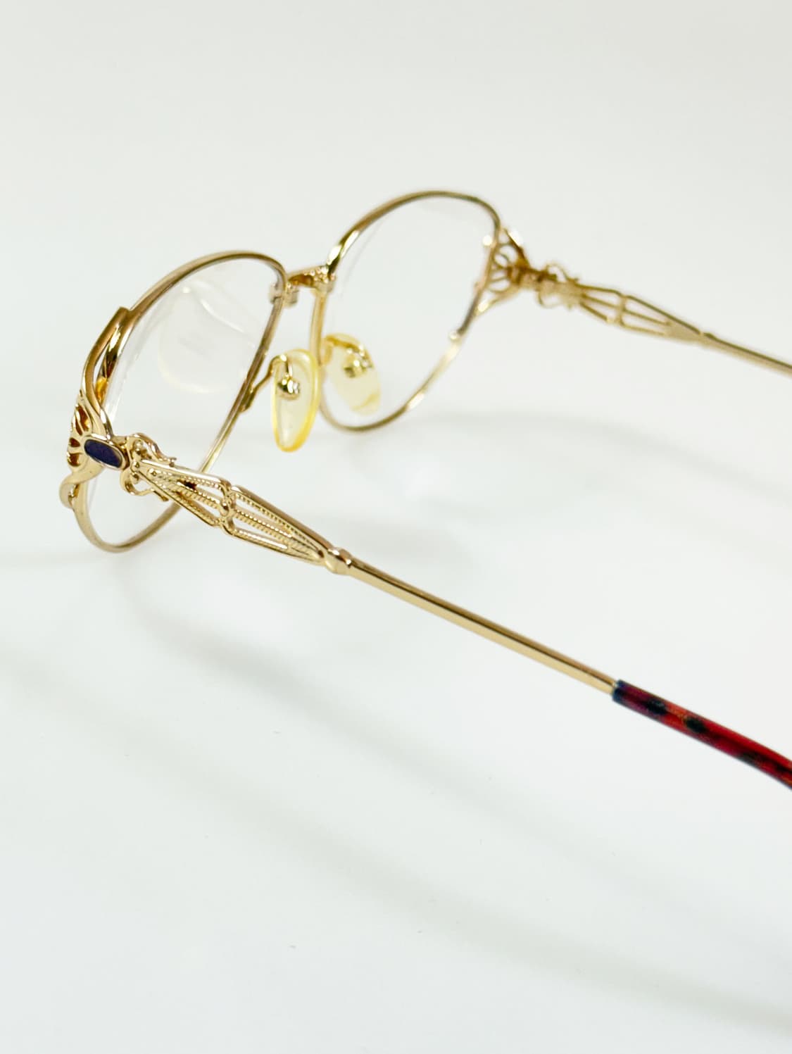 90s 유로피안 골드 레오파드 오벌 프레임 빈티지 안경 상품이미지4