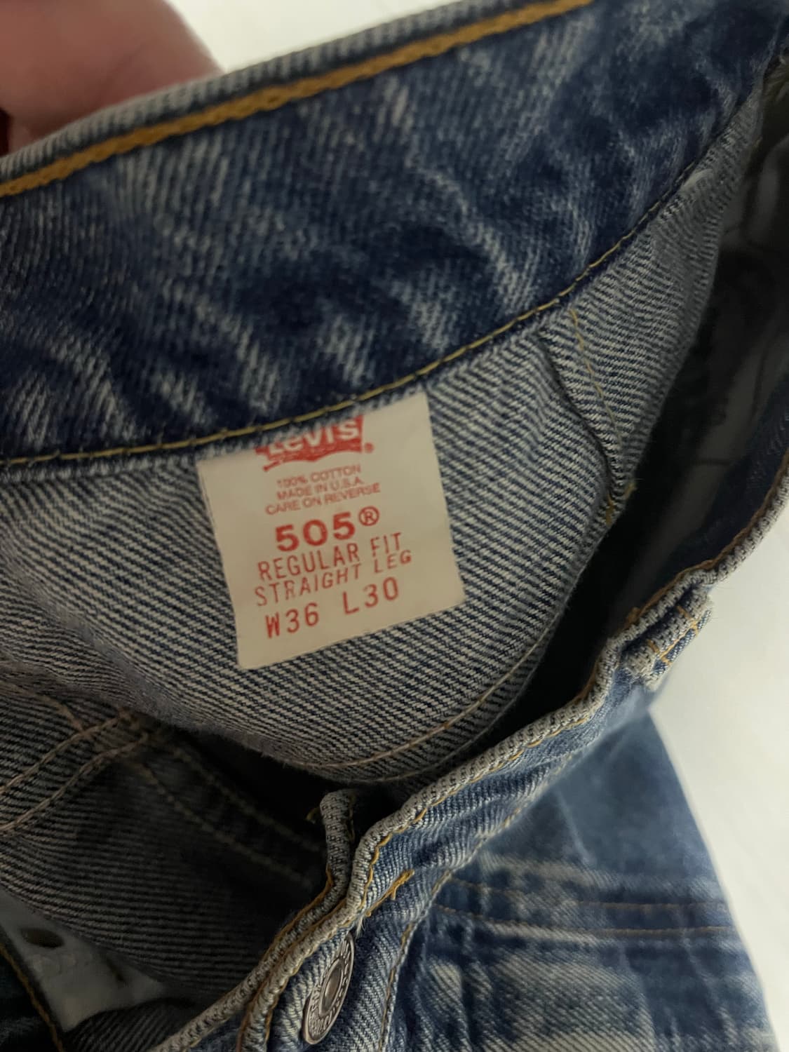 빈티지 리바이스 505 made in usa 데님 팬츠 판매합니다. 상품이미지4