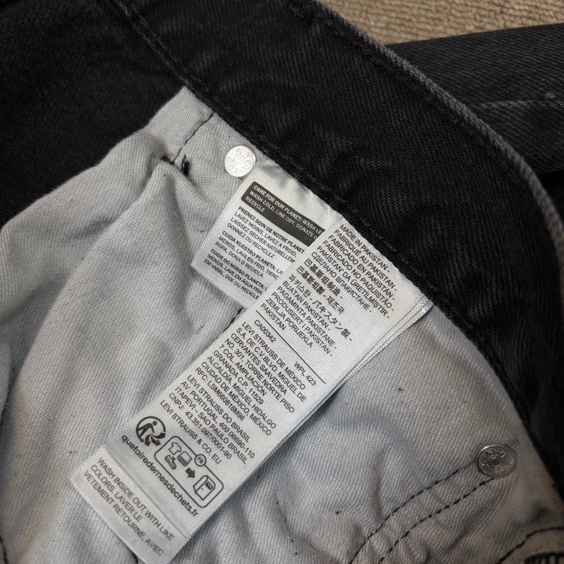 levis 리바이스 565 블랙진 데님  상품이미지4