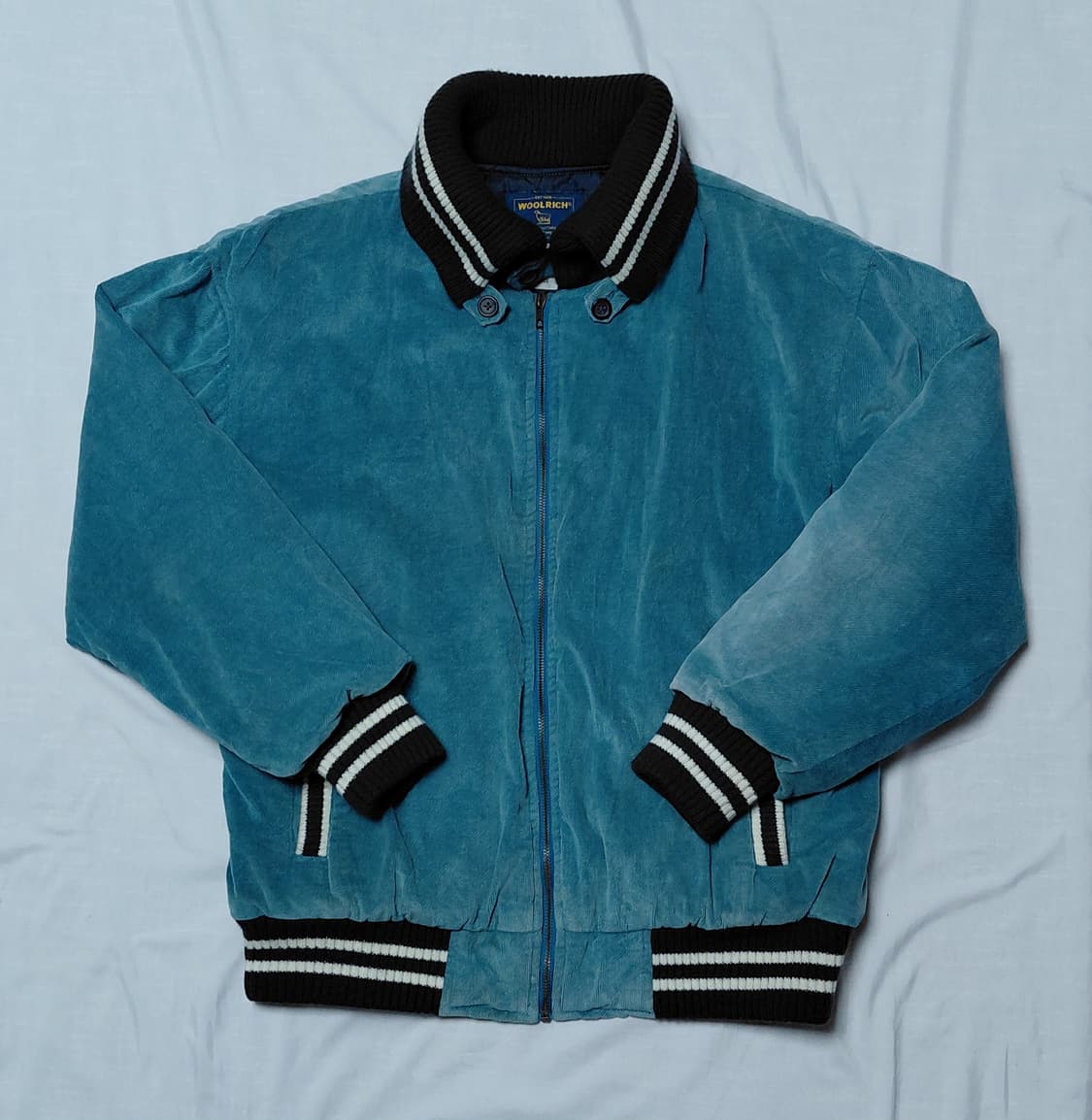 [M] 90s Woolrich x 골드윈 재팬 코듀로이 퀼팅 블루종 상품이미지1