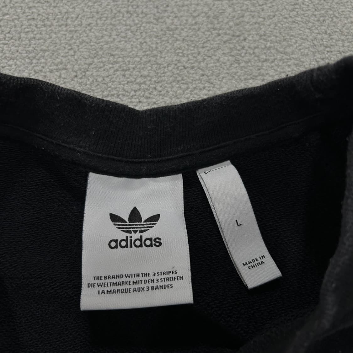 아디다스 삼선 맨투맨 블랙 L 상품이미지2