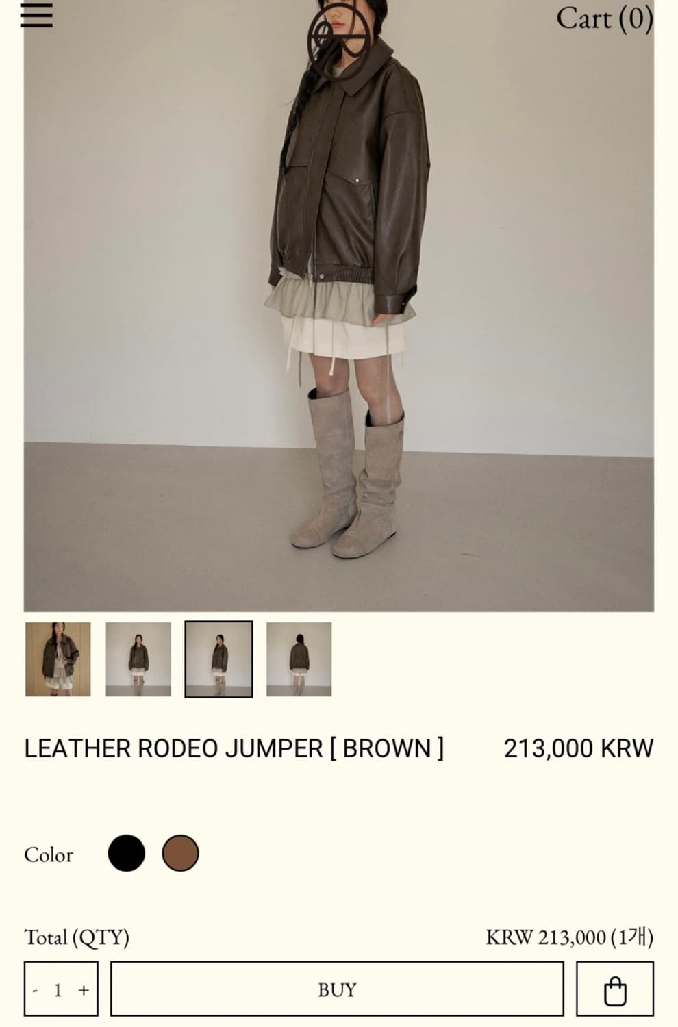 (새상품) 아우로 leather rodeo jumper 가죽재킷 상품이미지4
