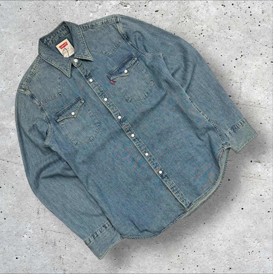 [S] 리바이스 데님 웨스턴 긴팔 셔츠 B648 상품이미지1