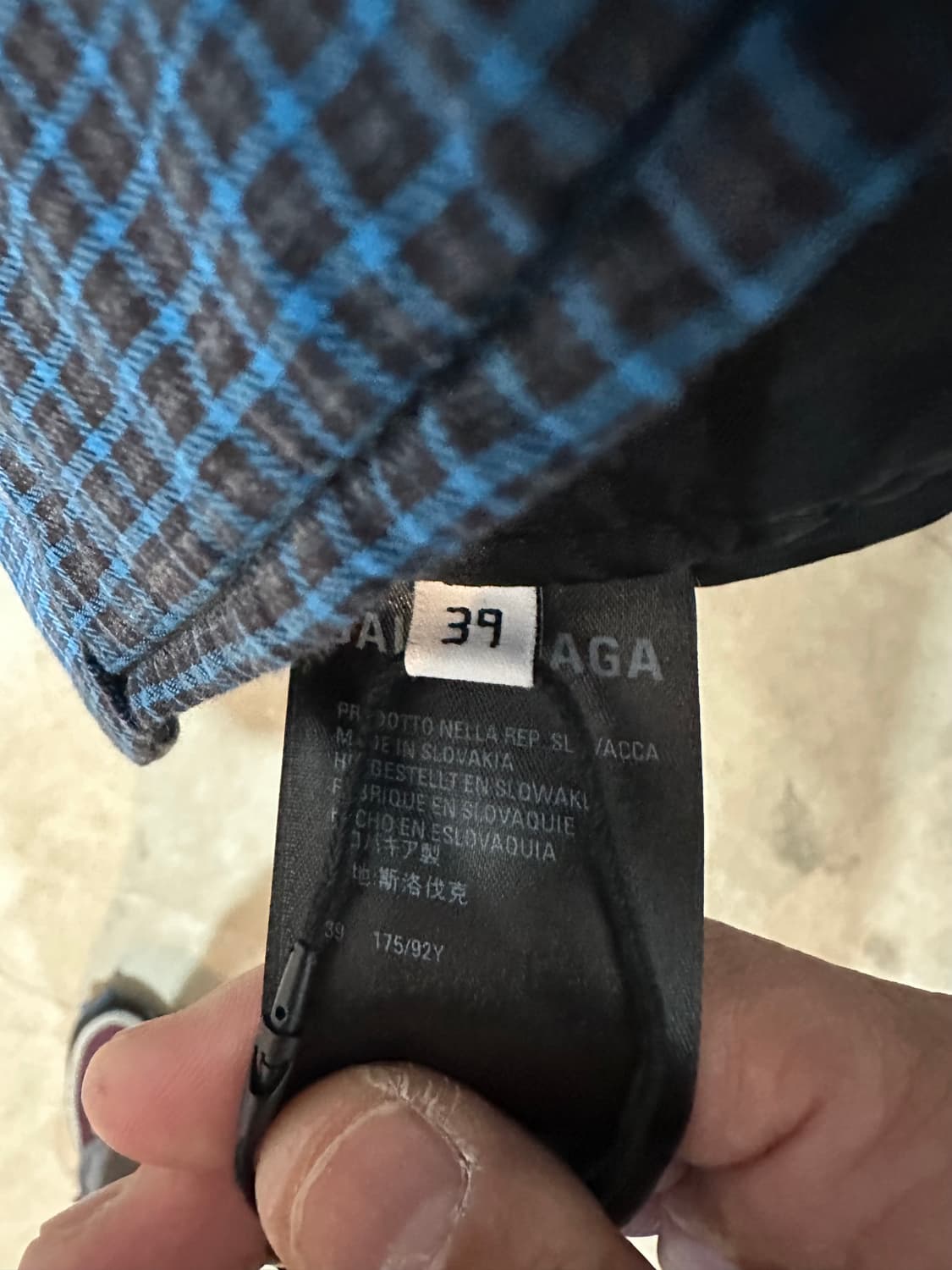 발렌시아가 패딩 체크 셔츠  상품이미지4