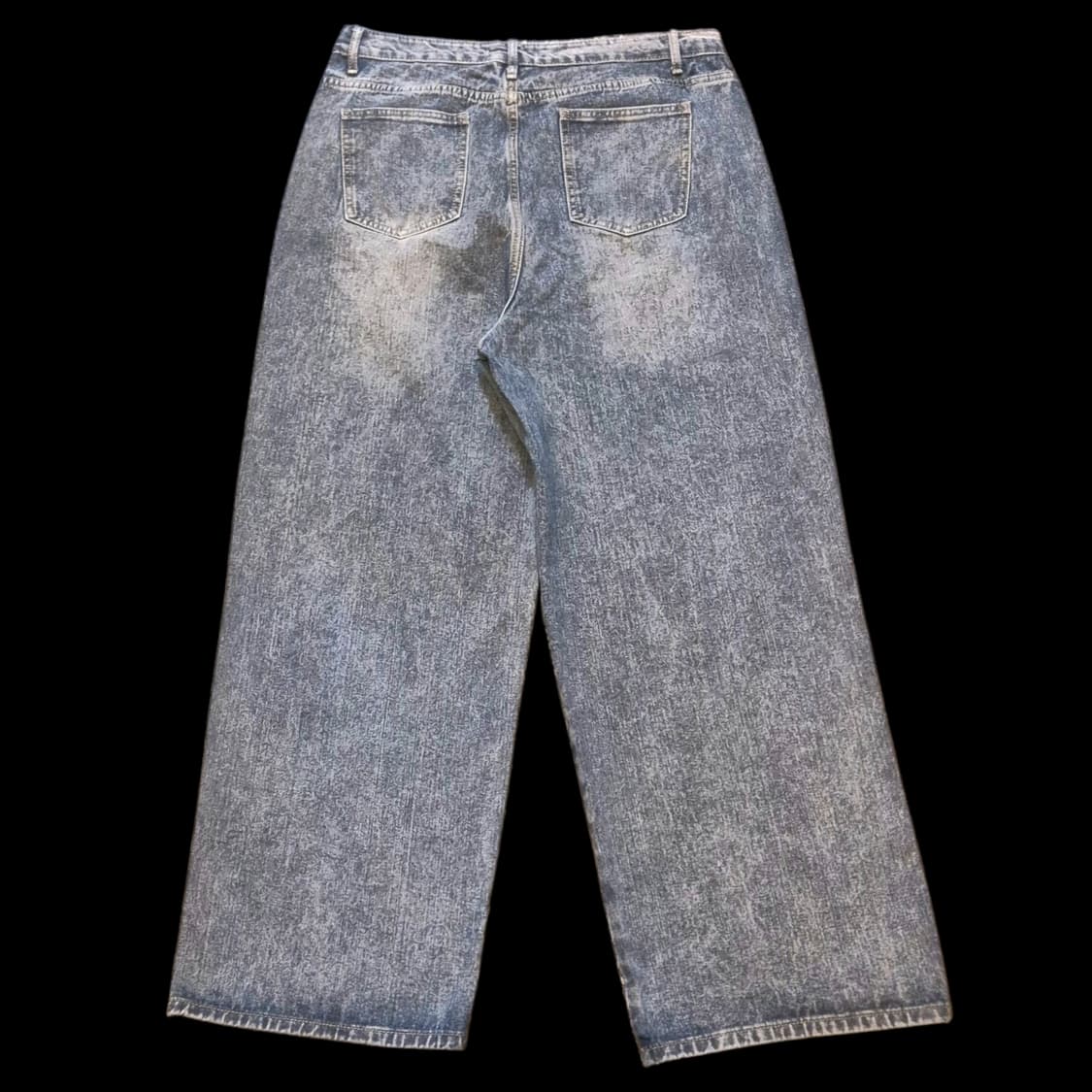 34인치 절개패턴 워싱 와이드데님팬츠  상품이미지2