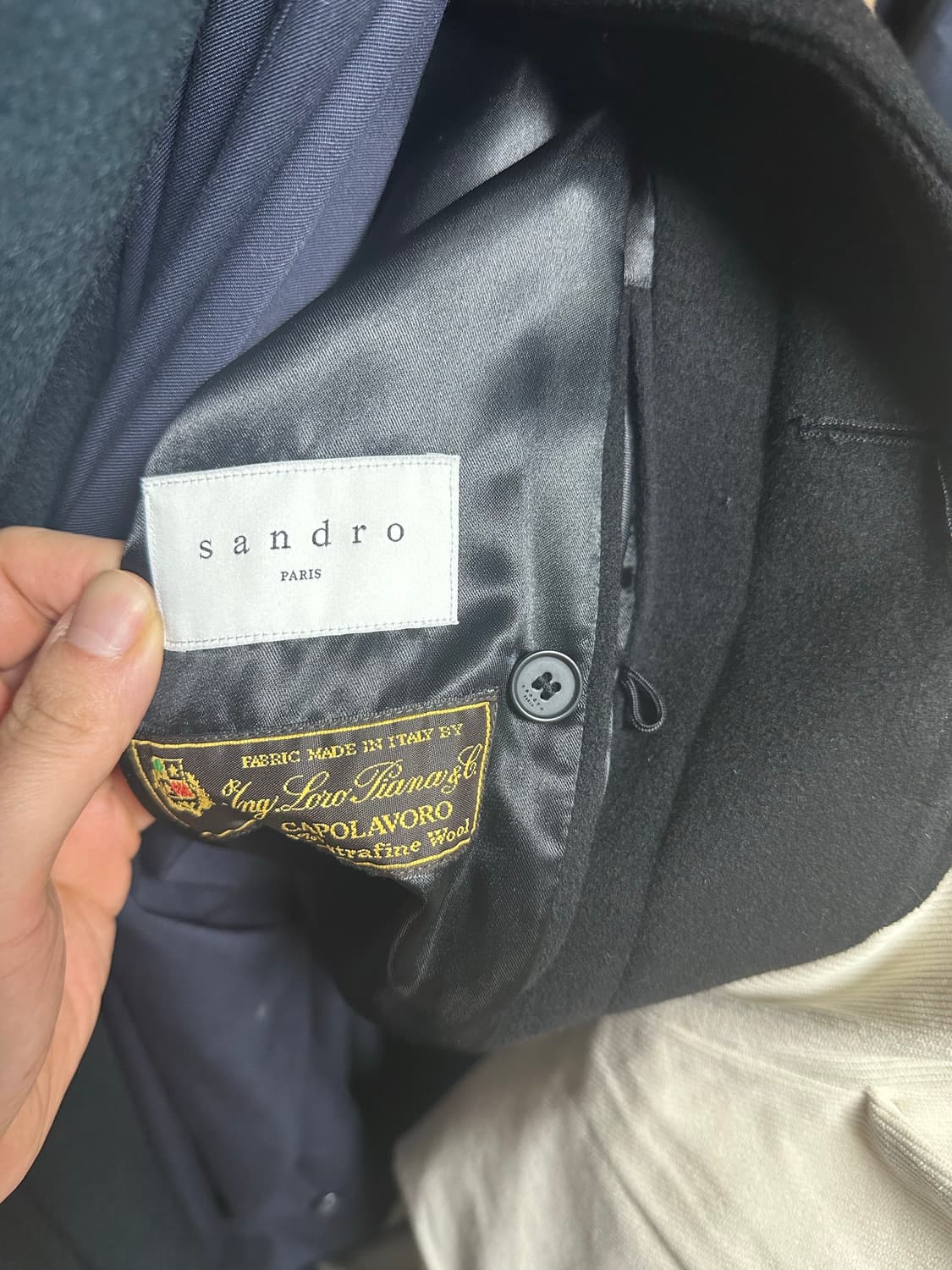 산드로옴므 울 롱코트 105 (착샷첨부) 상품이미지6