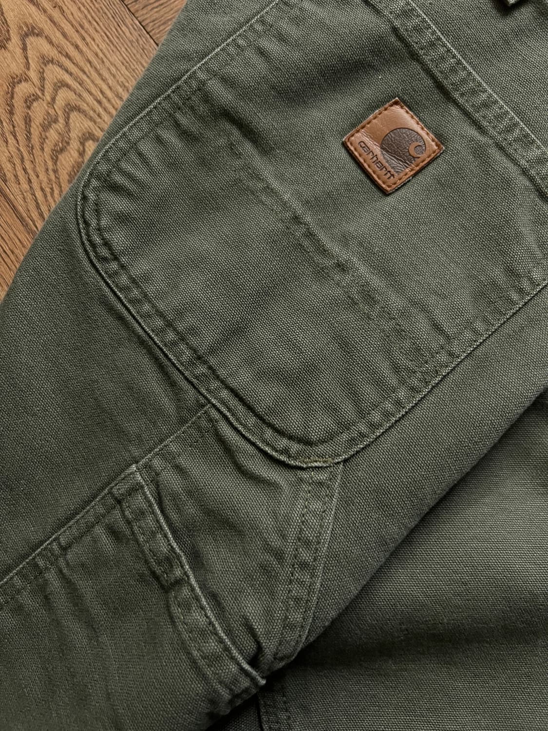 [38]칼하트 USA 빈티지 페인팅 모스그린 싱글니 워크 팬츠 M14 상품이미지8