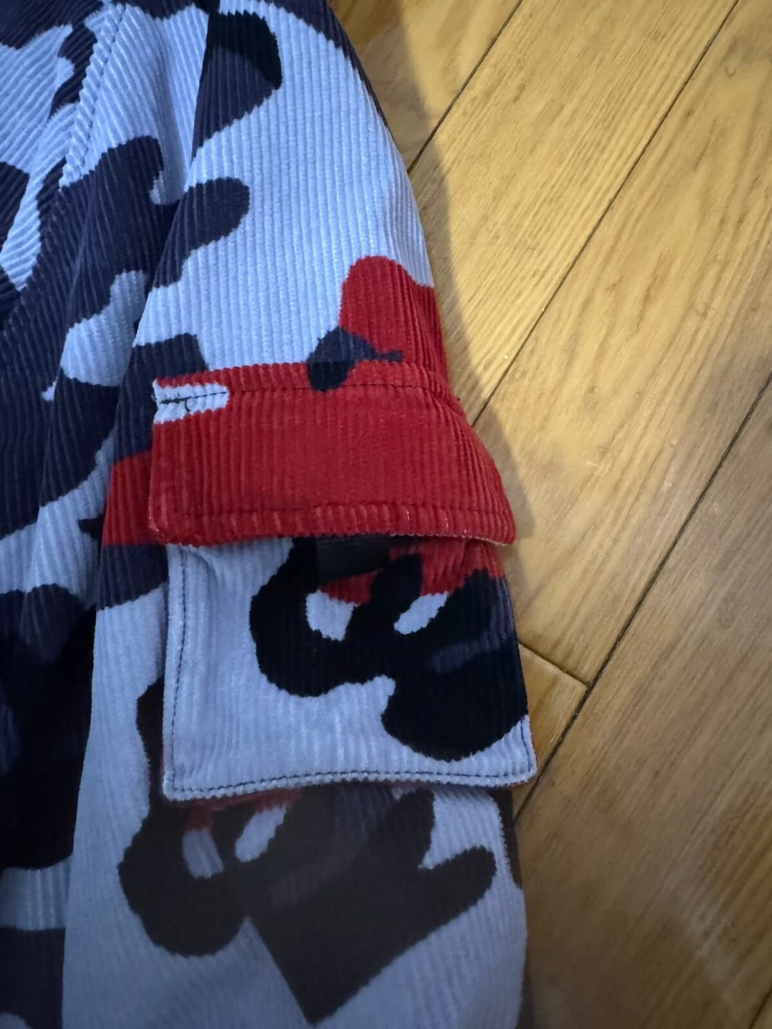 슈프림 x 나이키 아크 코듀로이 카모 후드집업 레드 상품이미지4